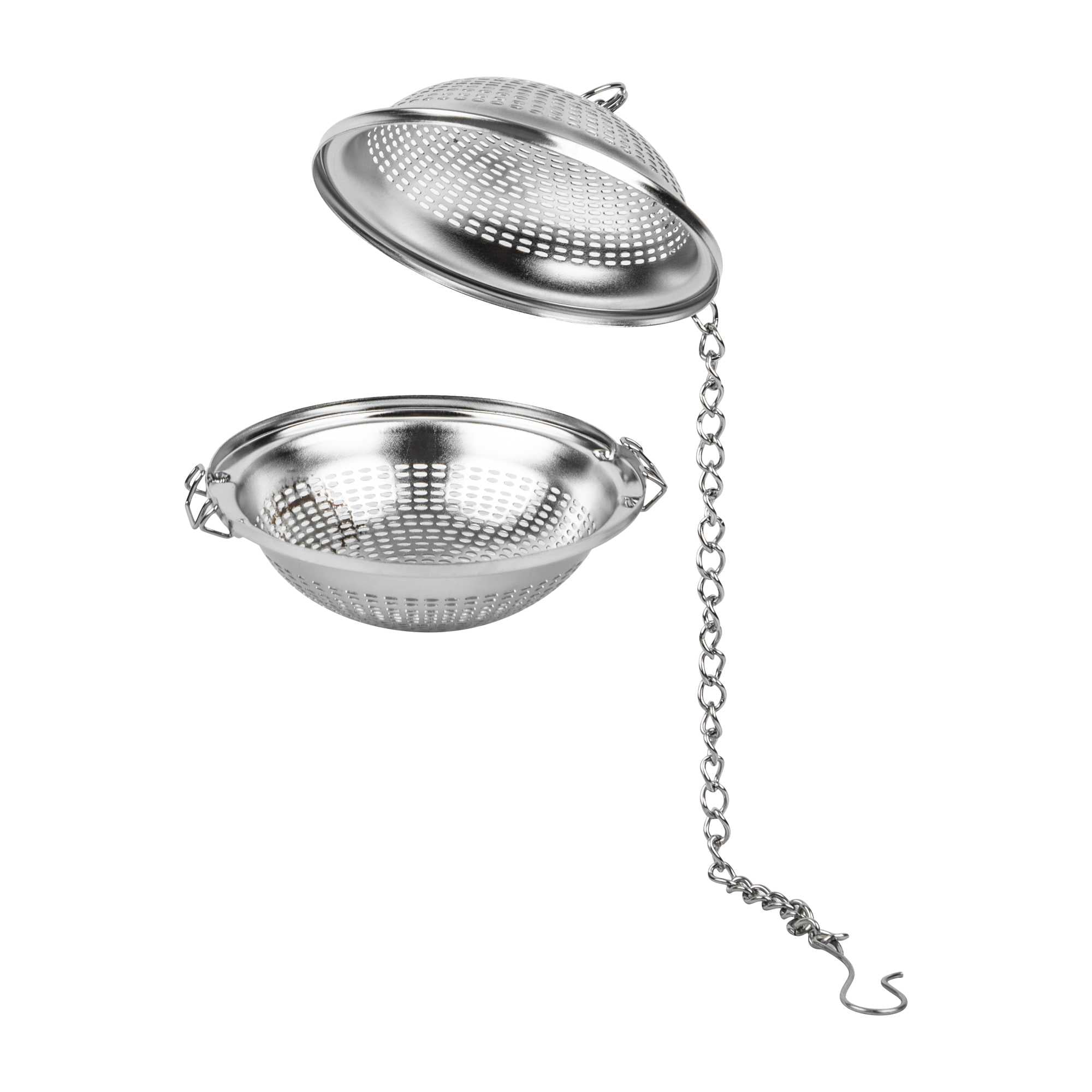 Met Lux Stainless Steel Extra Fine Mesh Loose Leaf Tea Infuser - with Chain - 3 1/4" - 1 count box