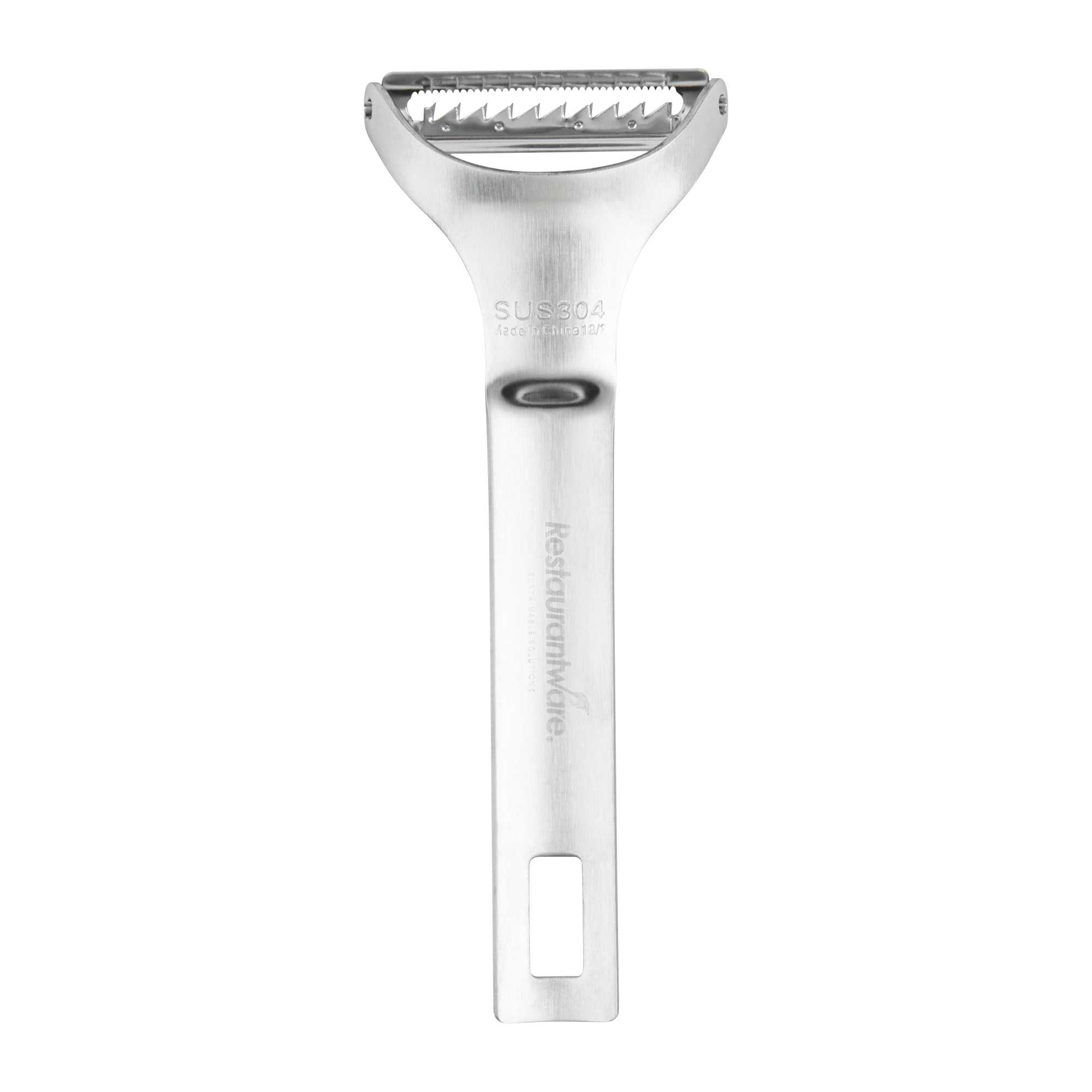 Met Lux Stainless Steel "Y" Vegetable Peeler - with Serrated Blade - 5 3/4" - 1 count box