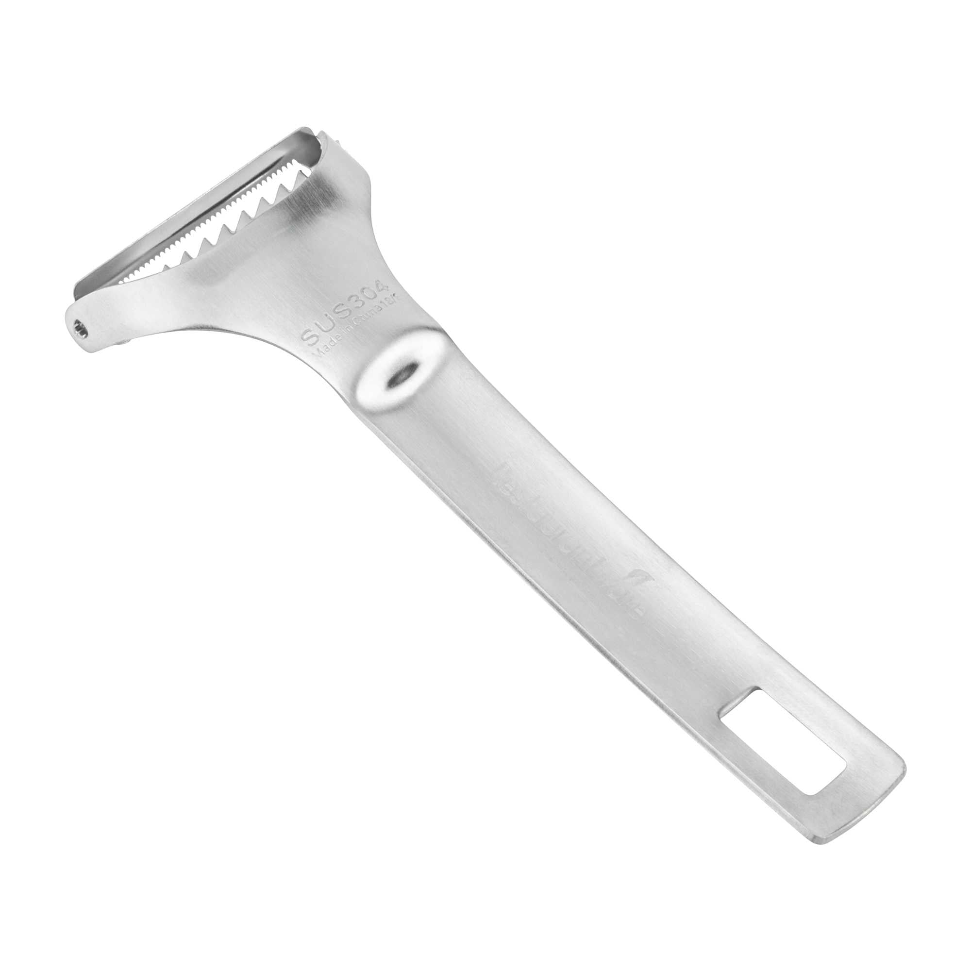 Met Lux Stainless Steel "Y" Vegetable Peeler - with Serrated Blade - 5 3/4" - 1 count box