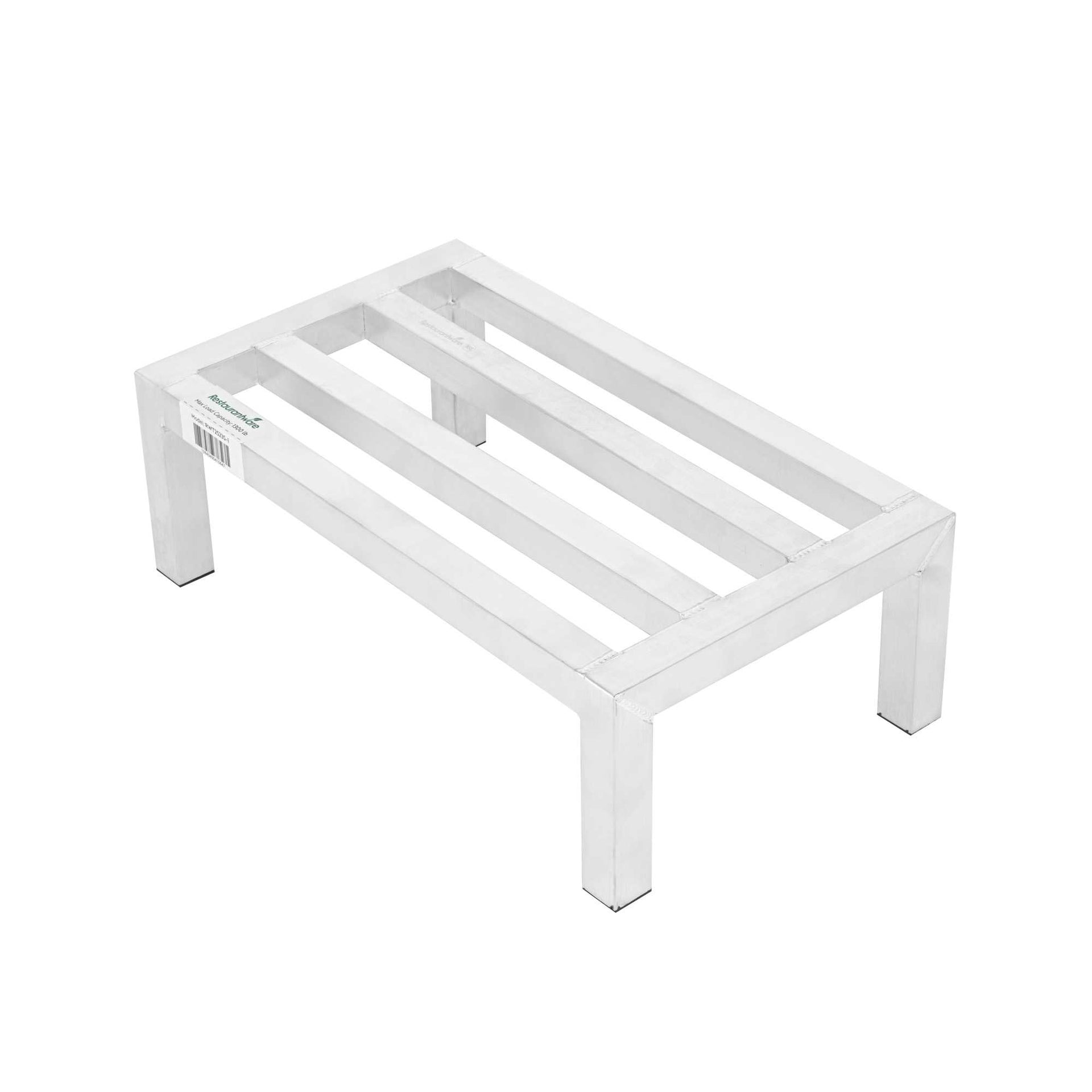 Kitchen Tek Aluminum Dunnage Rack - 1300 Lb Capacity - 24" x 14" x 8" - 6 count box