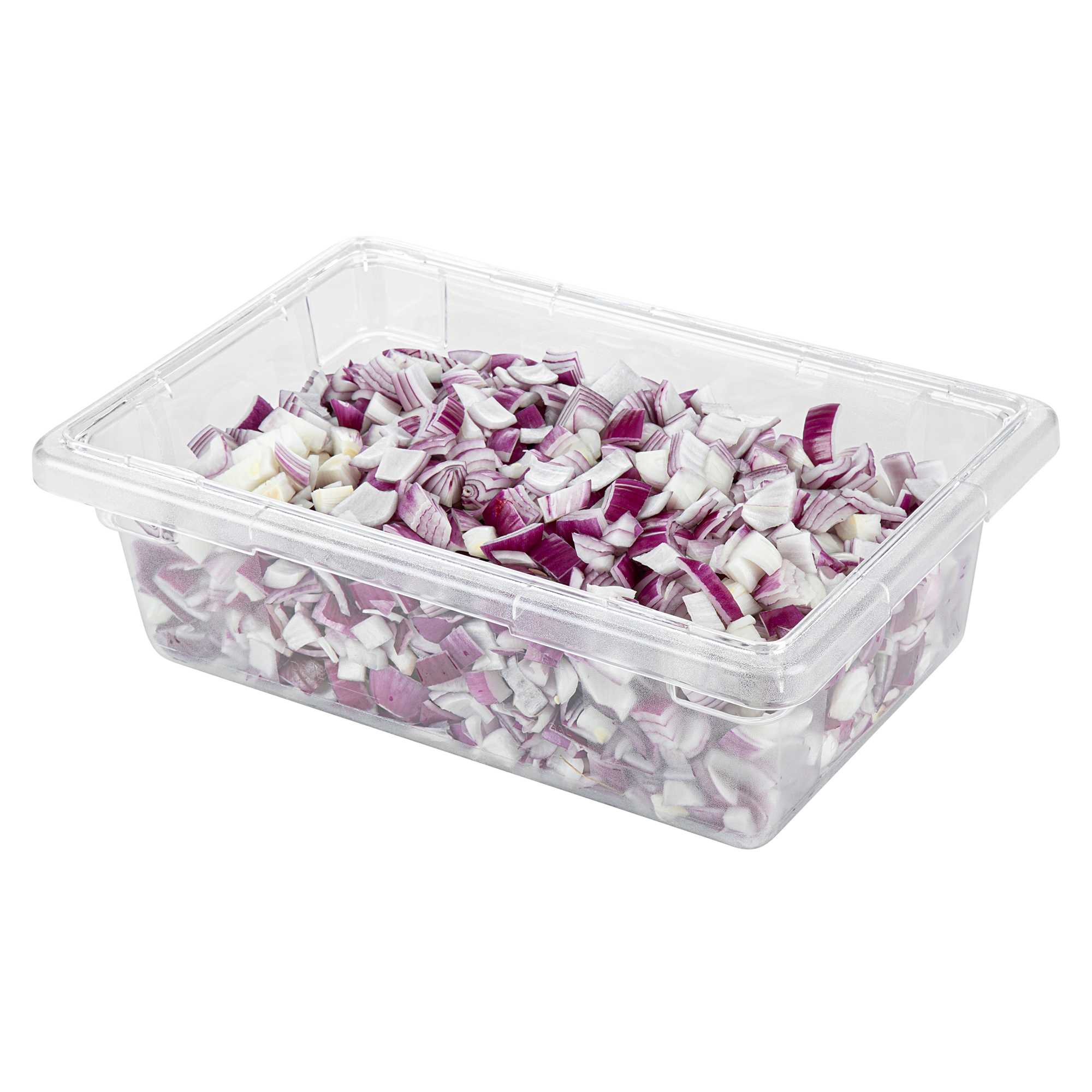 Met Lux Rectangle Clear Polycarbonate Food Storage Box - Graduation Markings, Labeling Windows - 18" x 12" x 6" - 1 count box