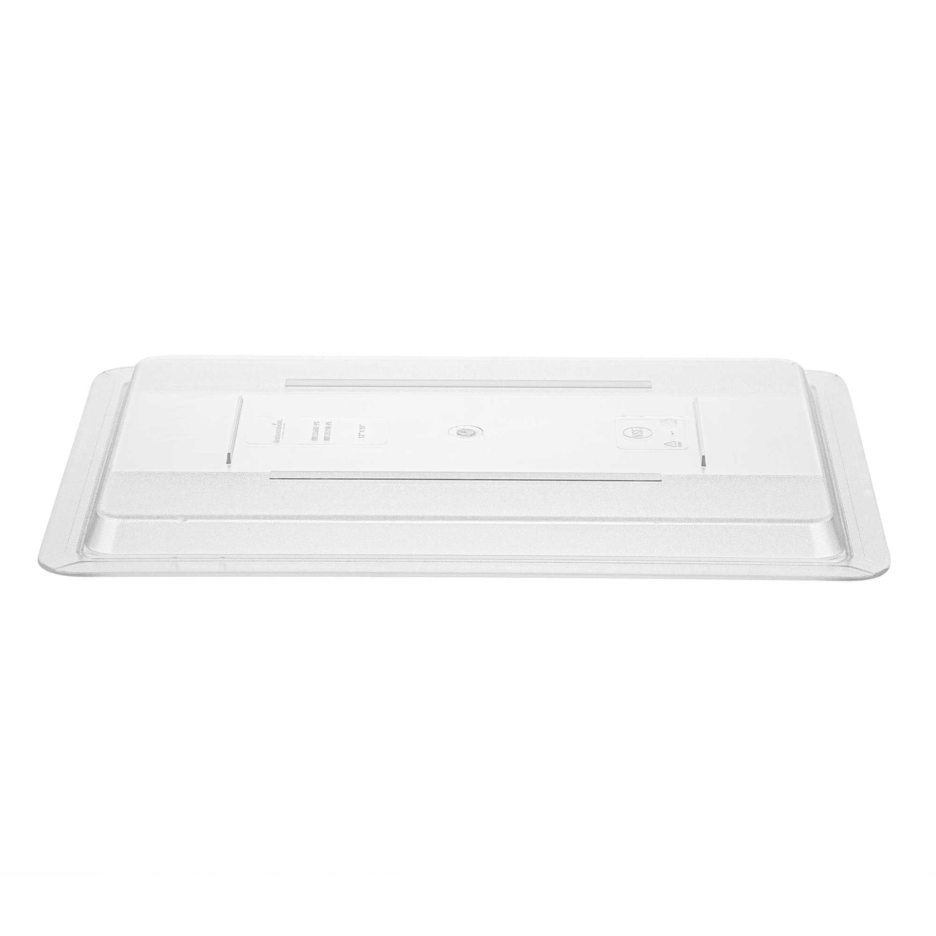 Met Lux Rectangle Clear Polycarbonate Lid - Fits Food Storage Boxes - 18" x 12" x 1" - 1 count box