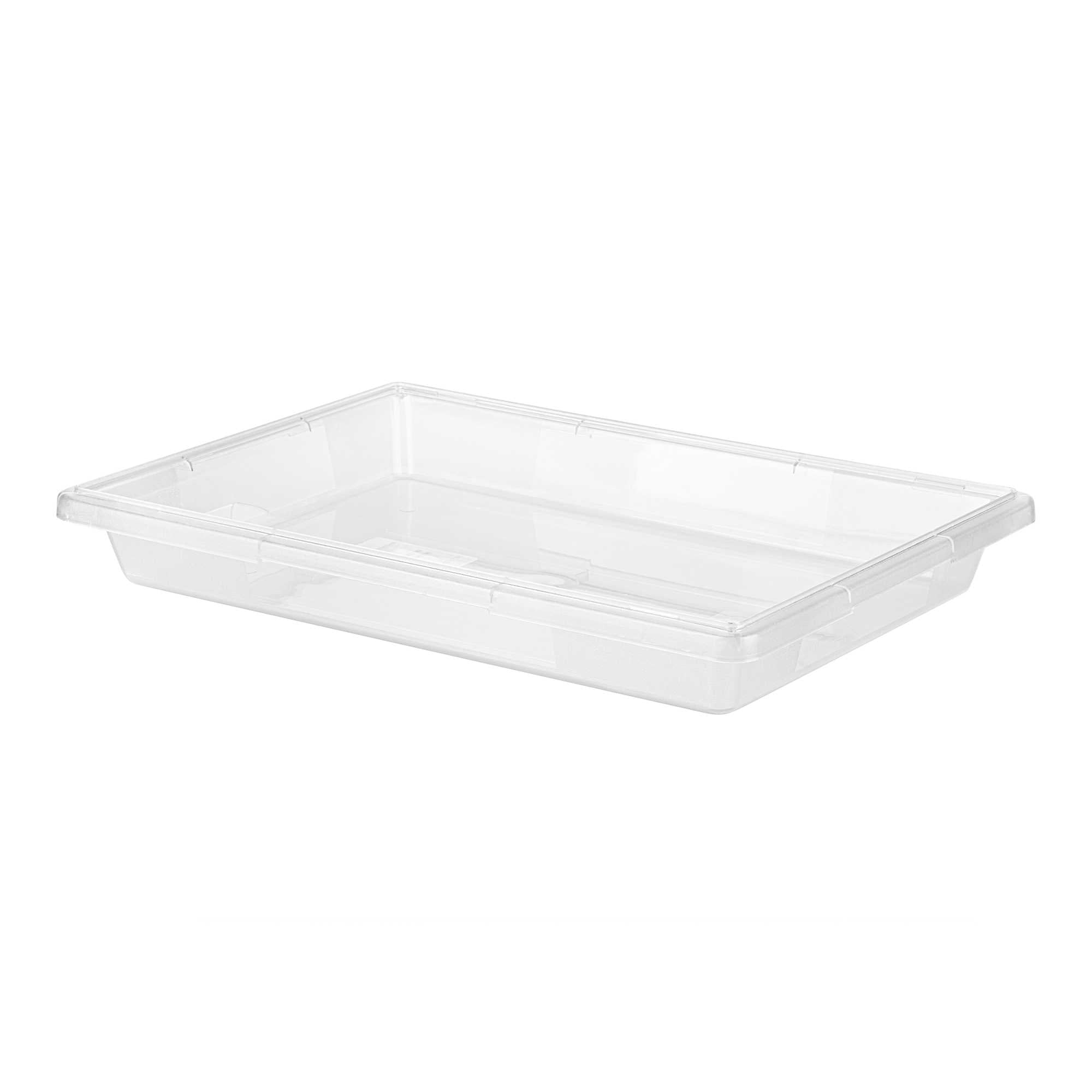 Met Lux Rectangle Clear Polycarbonate Food Storage Box - with Labeling Windows - 26" x 18" x 3 1/2" - 1 count box