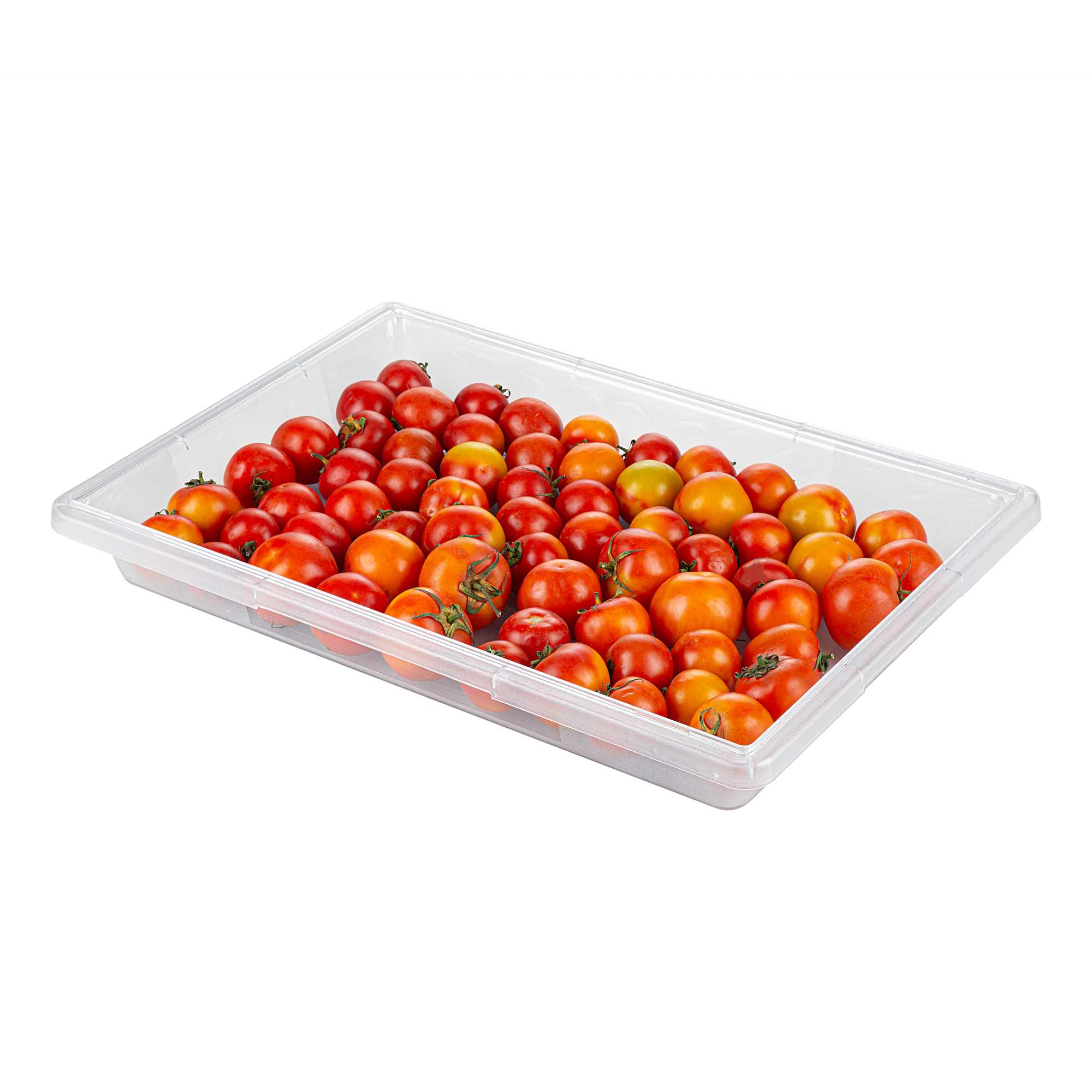 Met Lux Rectangle Clear Polycarbonate Food Storage Box - with Labeling Windows - 26" x 18" x 3 1/2" - 1 count box