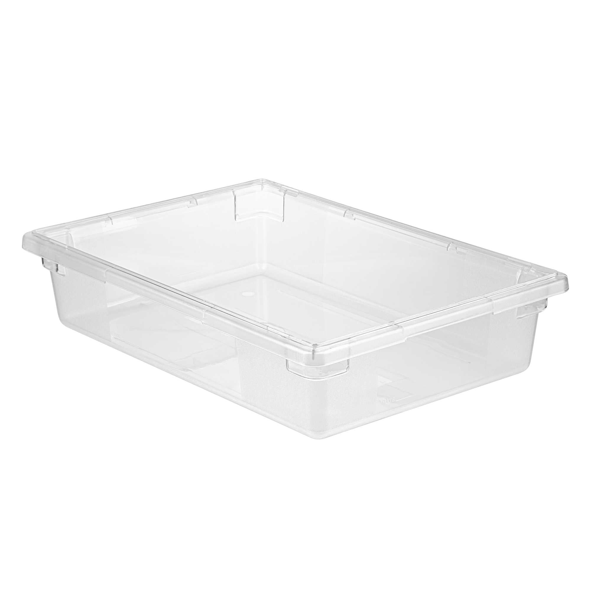 Met Lux Rectangle Clear Polycarbonate Food Storage Box - with Labeling Windows - 26" x 18" x 6" - 1 count box