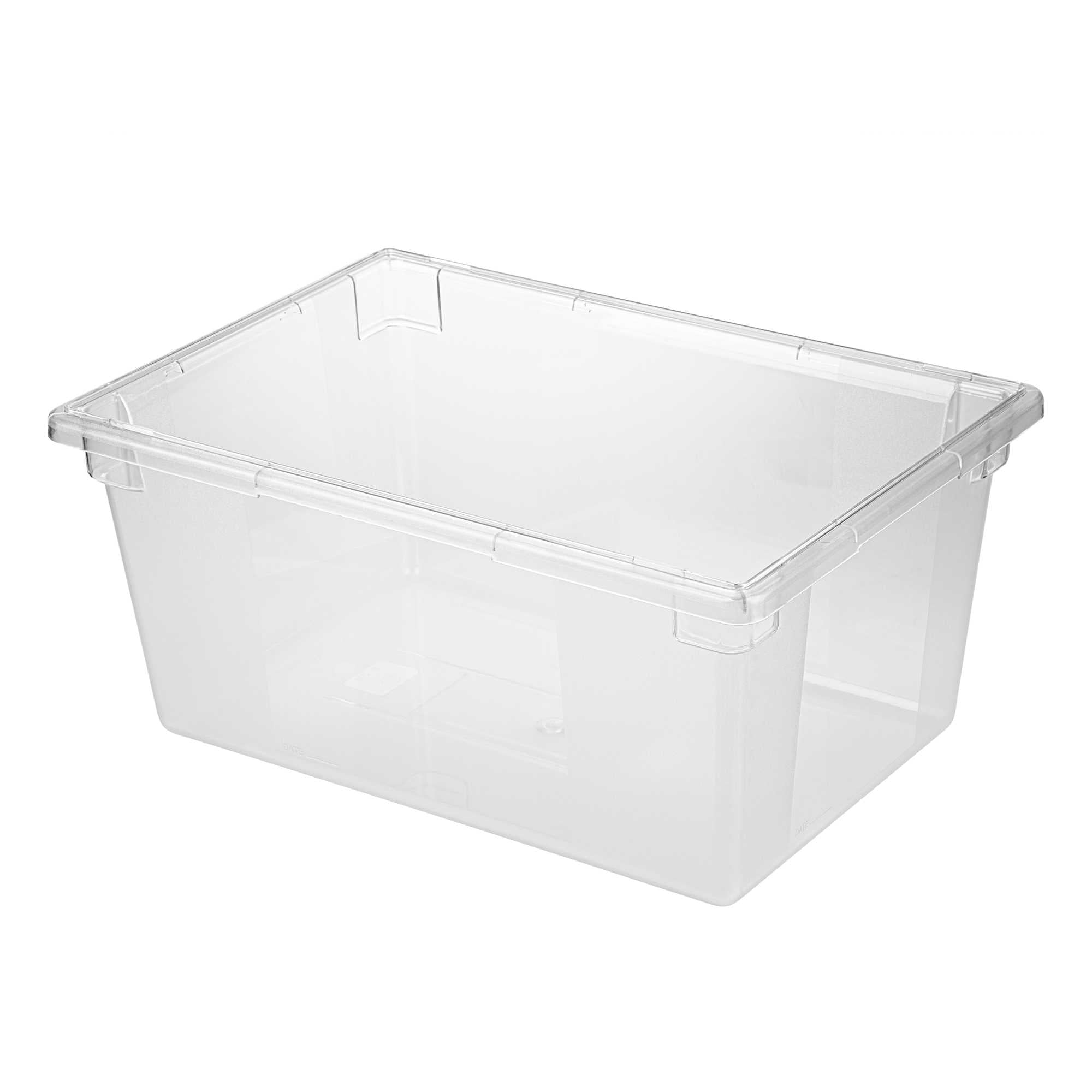Met Lux Rectangle Clear Polycarbonate Food Storage Box - 26" x 18" x 12" - 3 count box
