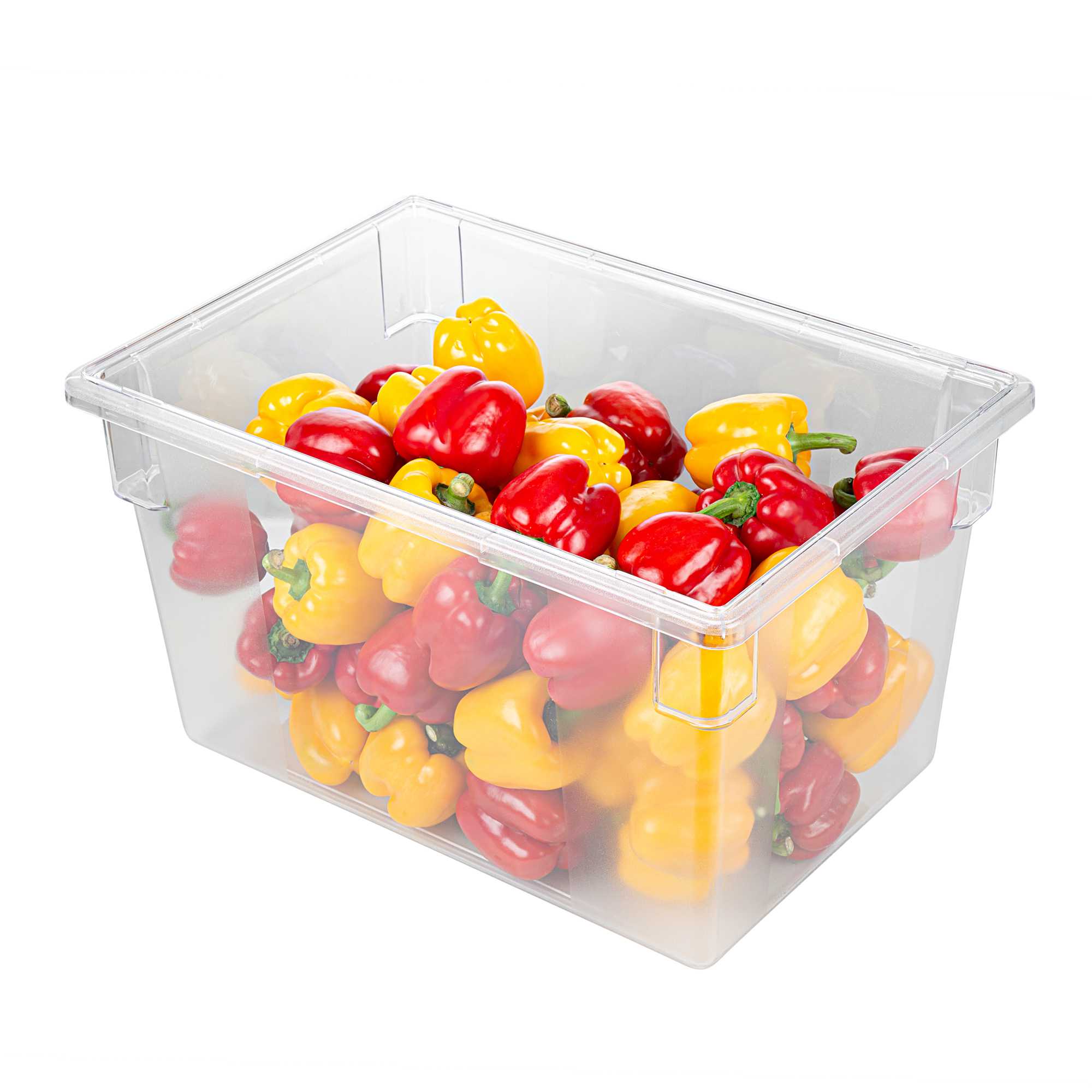 Met Lux Rectangle Clear Polycarbonate Food Storage Box - 26" x 18" x 15" - 3 count box