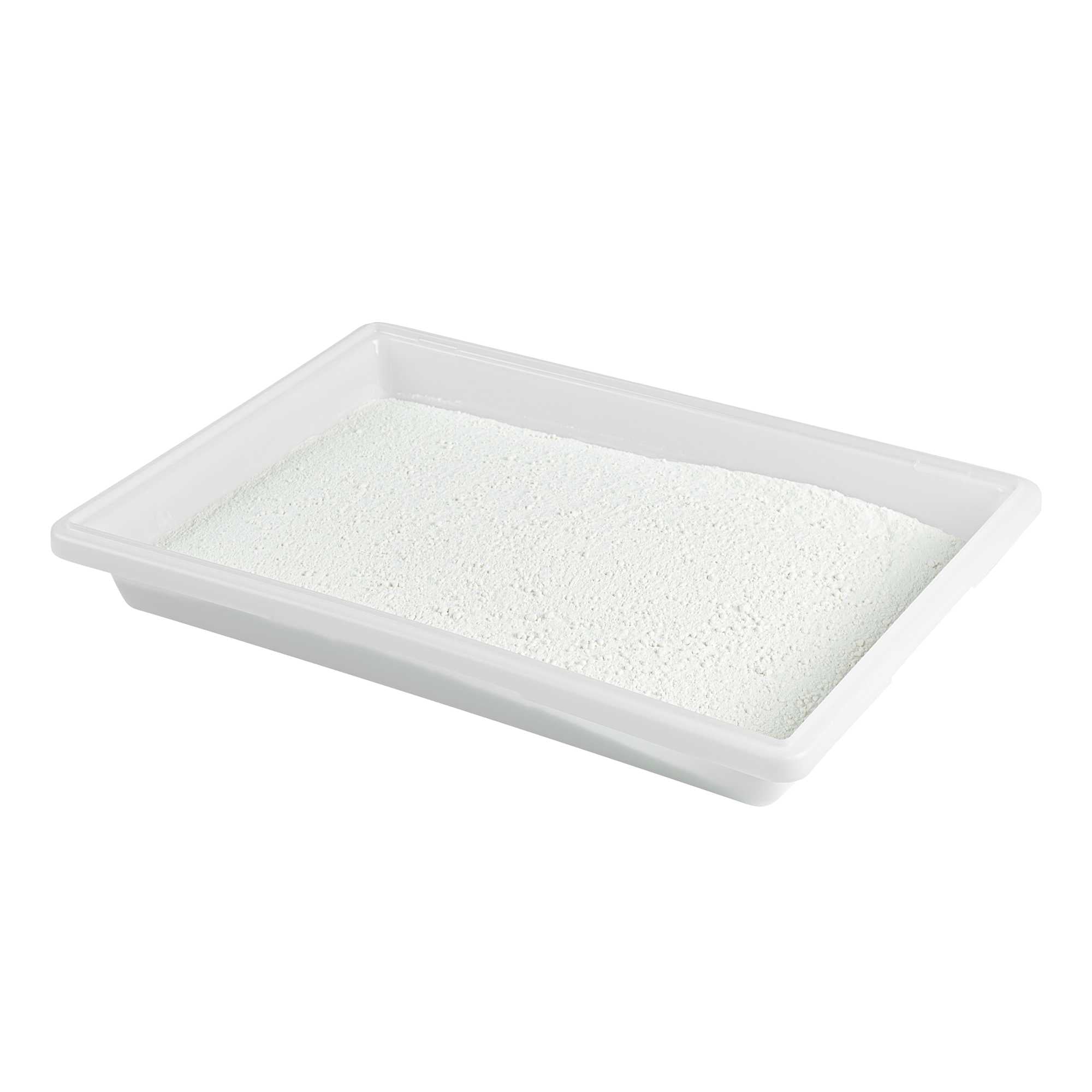 Met Lux Rectangle White Polyethylene Food Storage Box - with Labeling Windows - 26" x 18" x 3 1/2" - 1 count box
