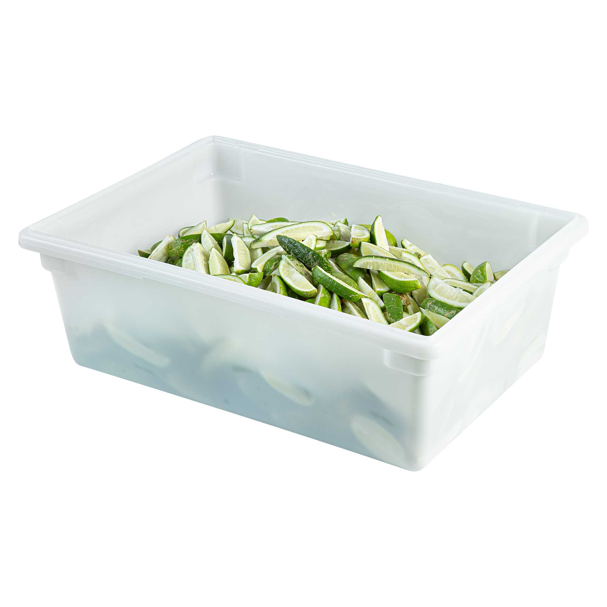 Met Lux Rectangle White Polyethylene Food Storage Box - 26" x 18" x 9" - 10 count box