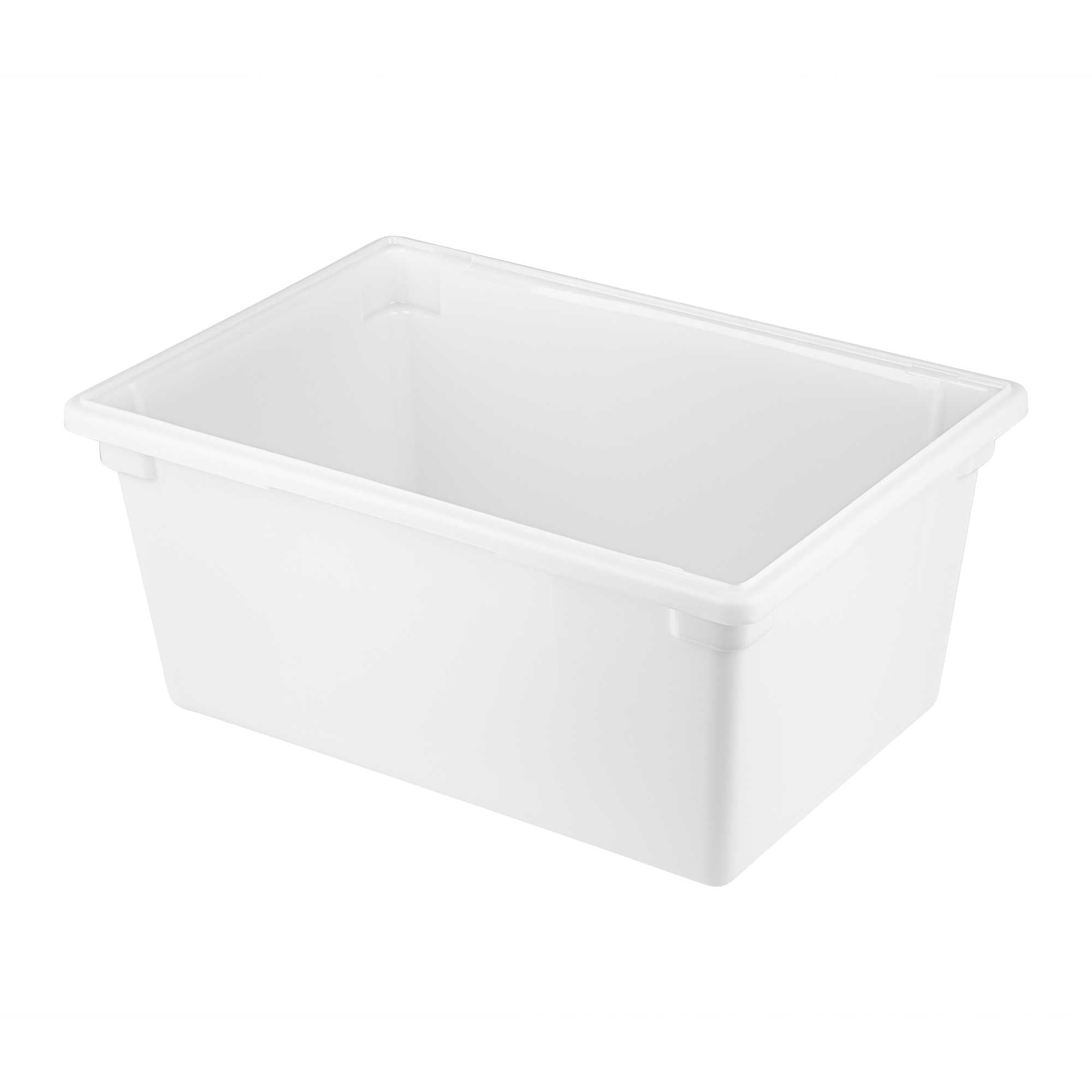 Met Lux Rectangle White Polyethylene Food Storage Box - 26" x 18" x 12" - 3 count box