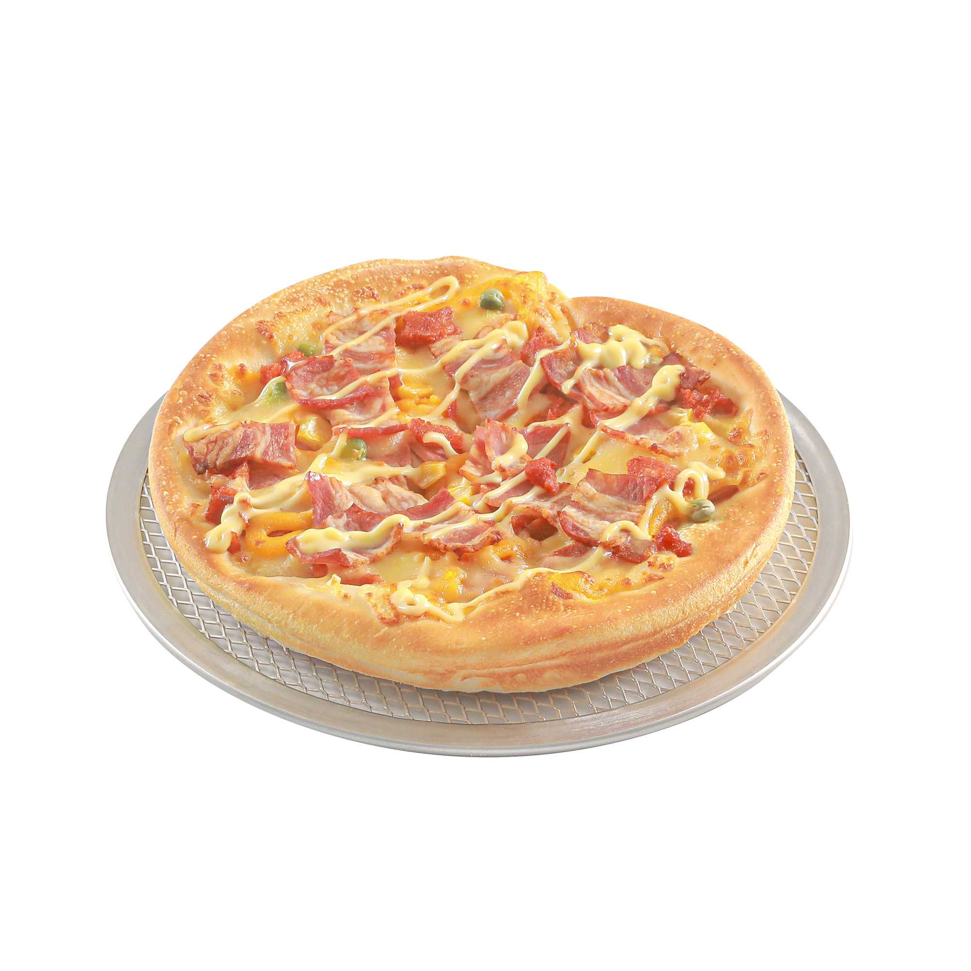Pizzaly Round Aluminum Pizza Screen - 9" x 9" x 1/4" - 1 count box