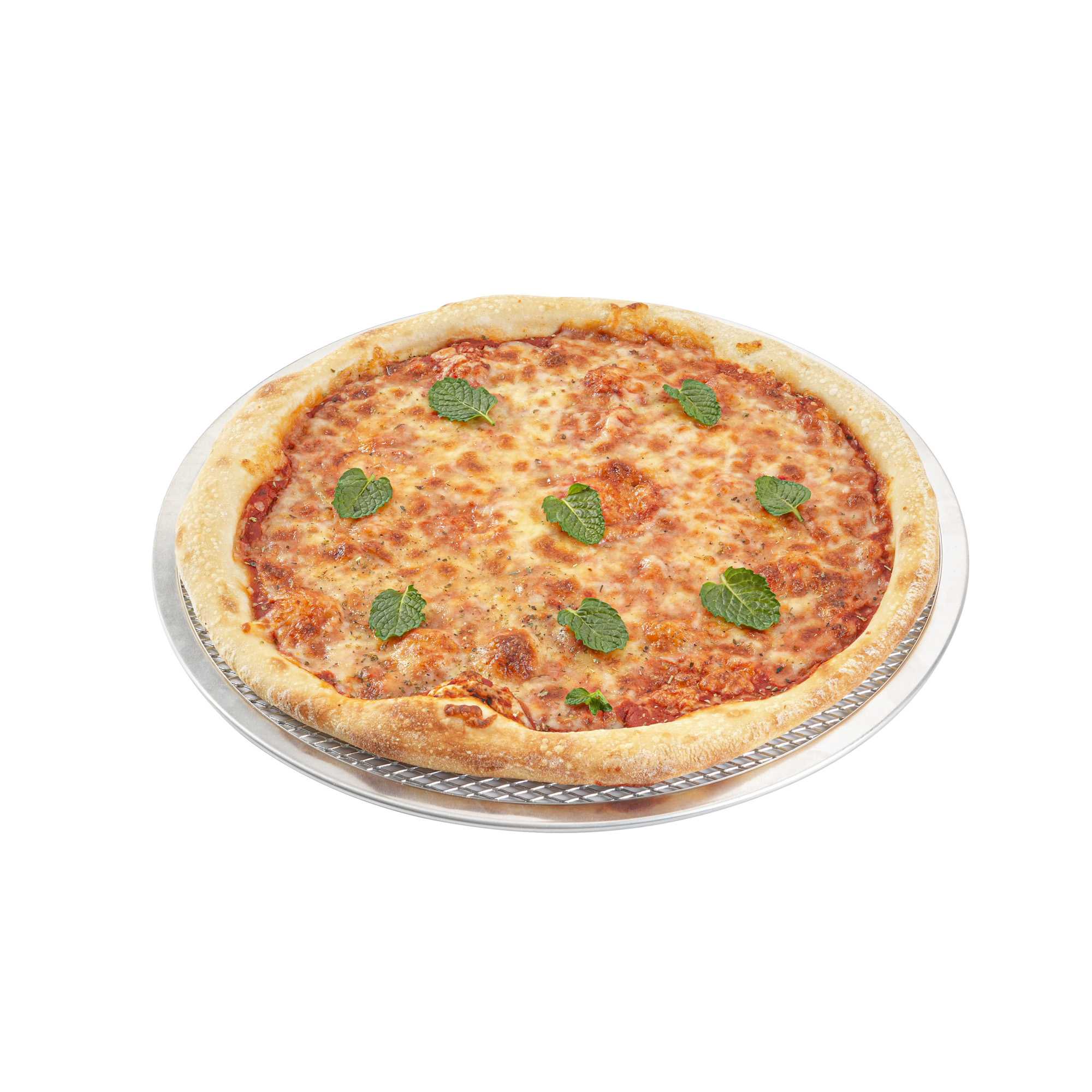 Pizzaly Round Aluminum Pizza Screen - 13" x 13" x 1/4" - 1 count box