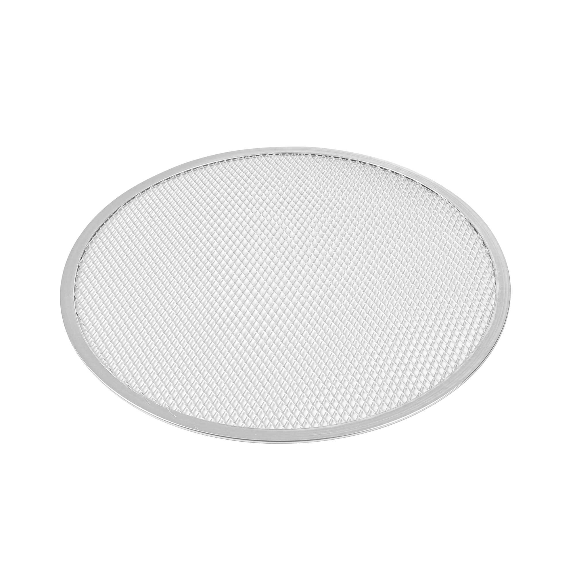 Pizzaly Round Aluminum Pizza Screen - 14" x 14" x 1/4" - 1 count box