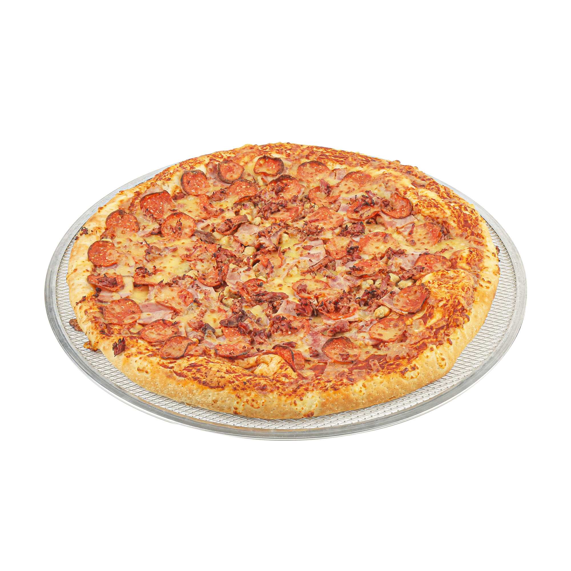 Pizzaly Round Aluminum Pizza Screen - 20" x 20" x 1/4" - 1 count box