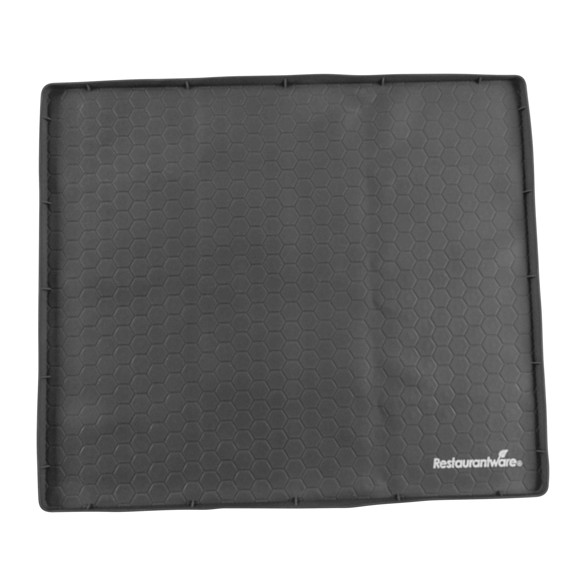 Comfy Grip Rectangle Black Silicone Under Sink Mat - 22" × 19" - 1 count box