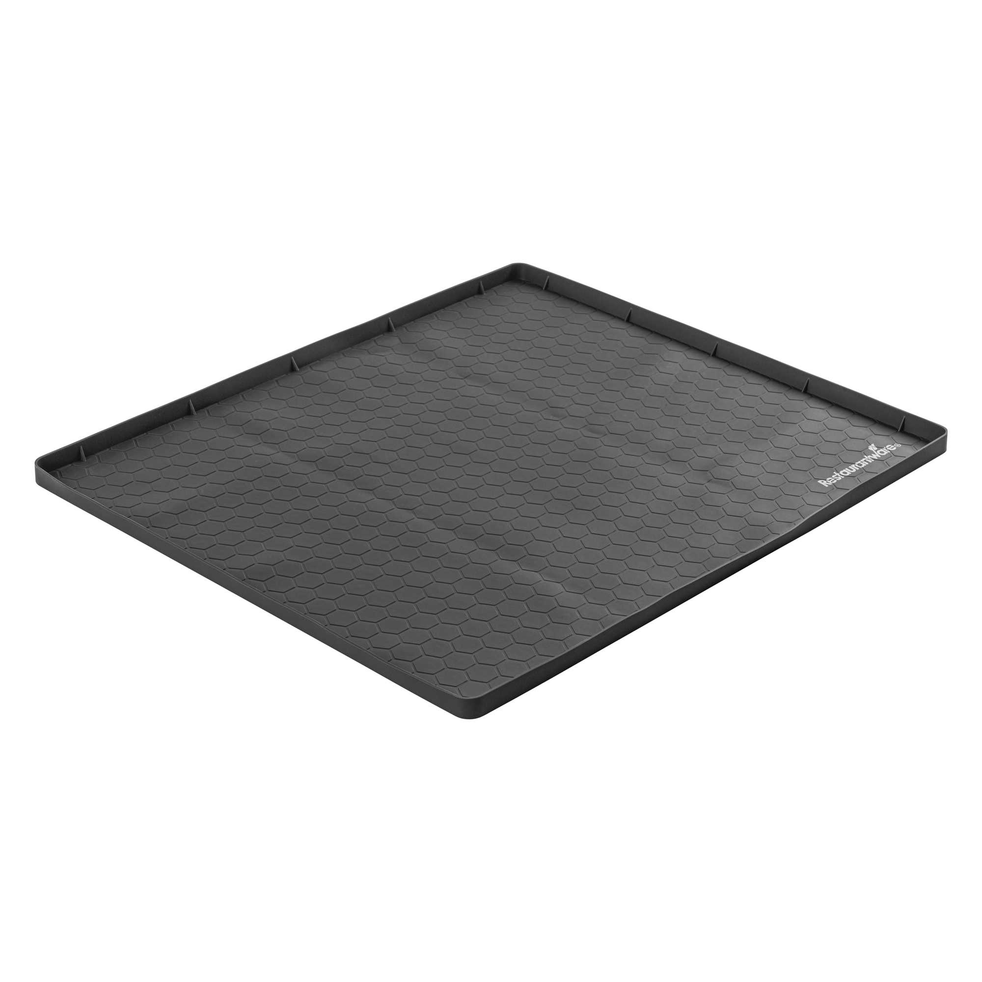 Comfy Grip Rectangle Black Silicone Under Sink Mat - 22" × 19" - 1 count box