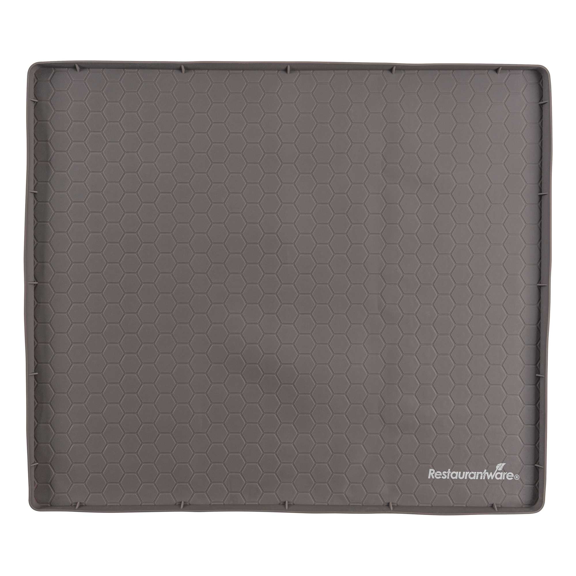 Comfy Grip Rectangle Brown Silicone Under Sink Mat - 22" × 19" - 1 count box