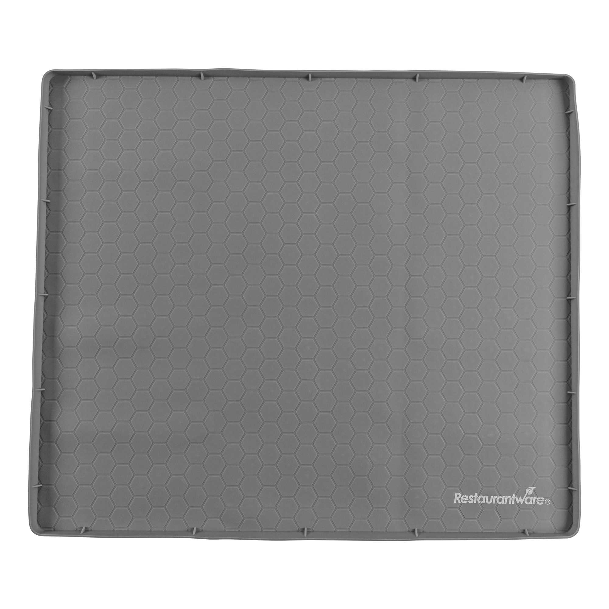 Comfy Grip Rectangle Dark Gray Silicone Under Sink Mat - 22" × 19" - 1 count box