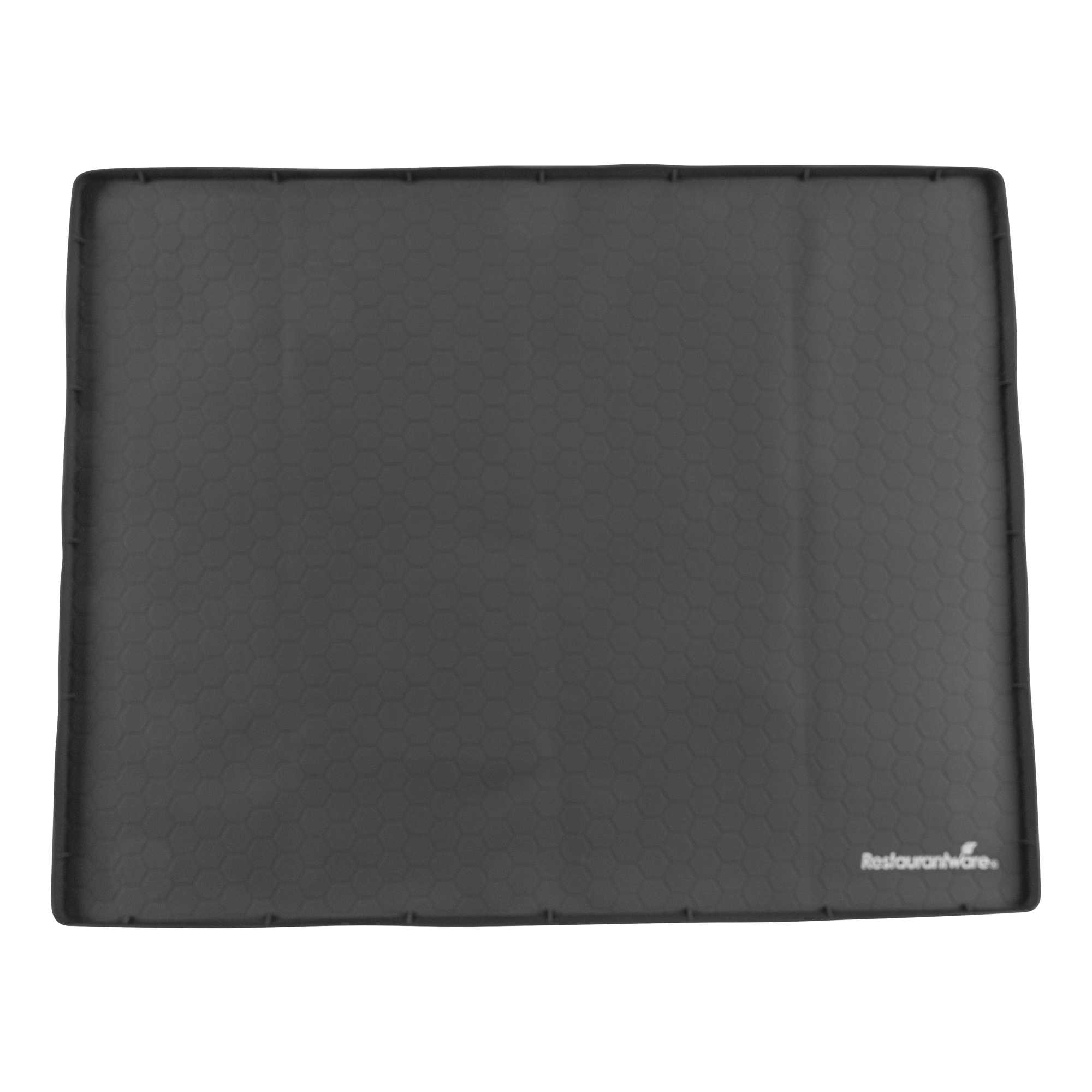 Comfy Grip Rectangle Black Silicone Under Sink Mat - 28" × 22" - 1 count box
