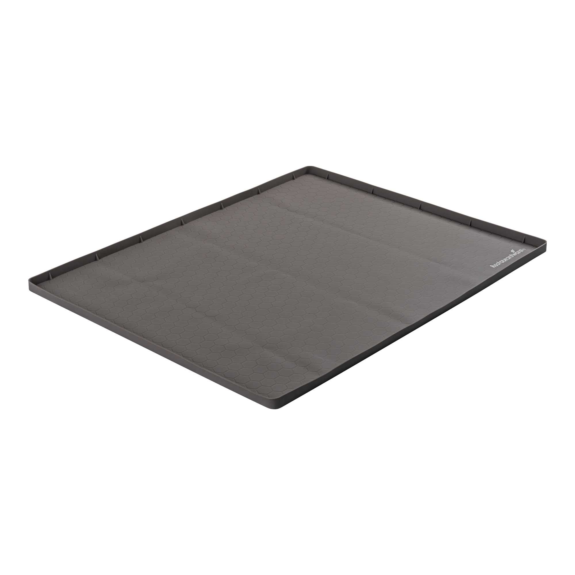 Comfy Grip Rectangle Brown Silicone Under Sink Mat - 28" × 22" - 1 count box