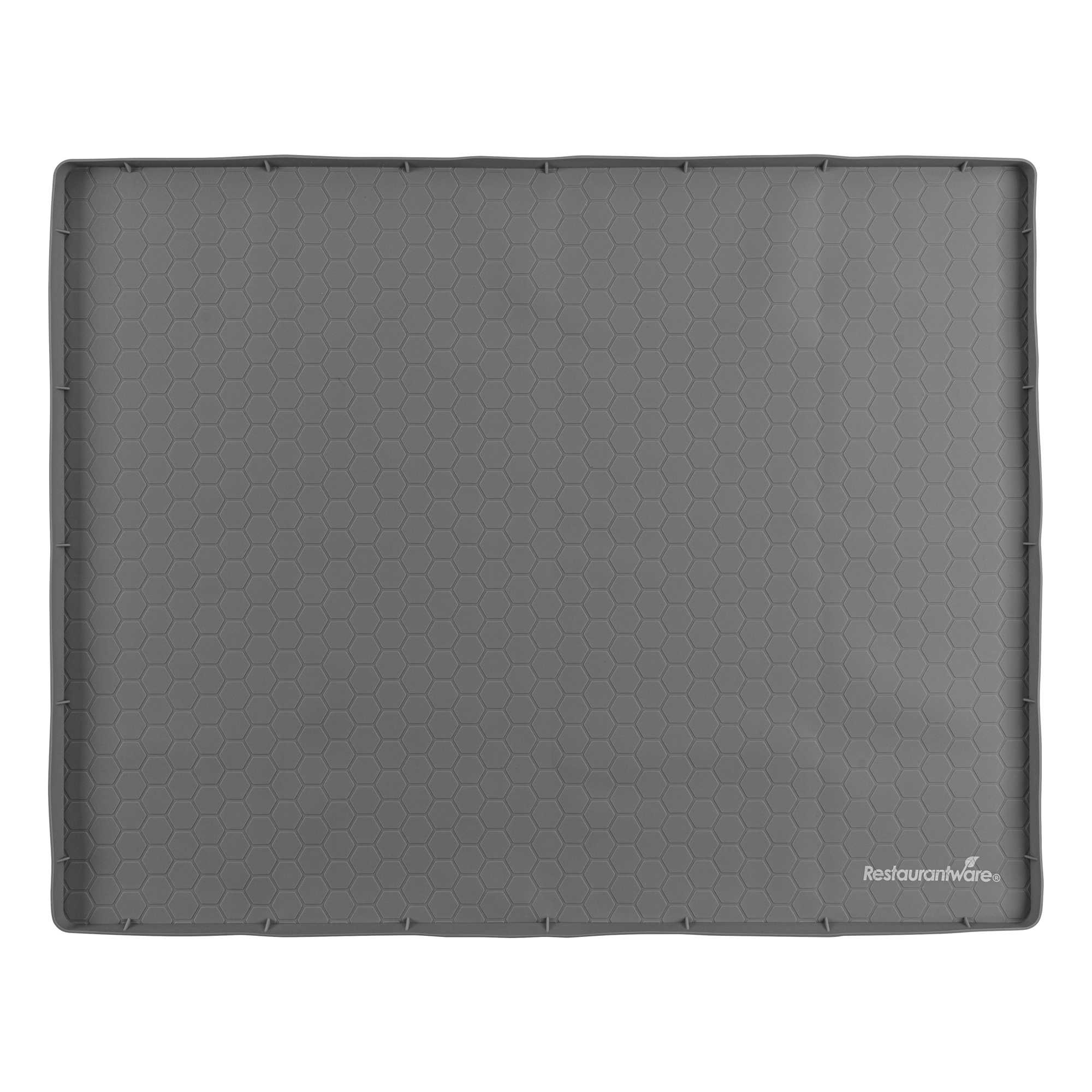 Comfy Grip Rectangle Dark Gray Silicone Under Sink Mat - 28" × 22" - 1 count box