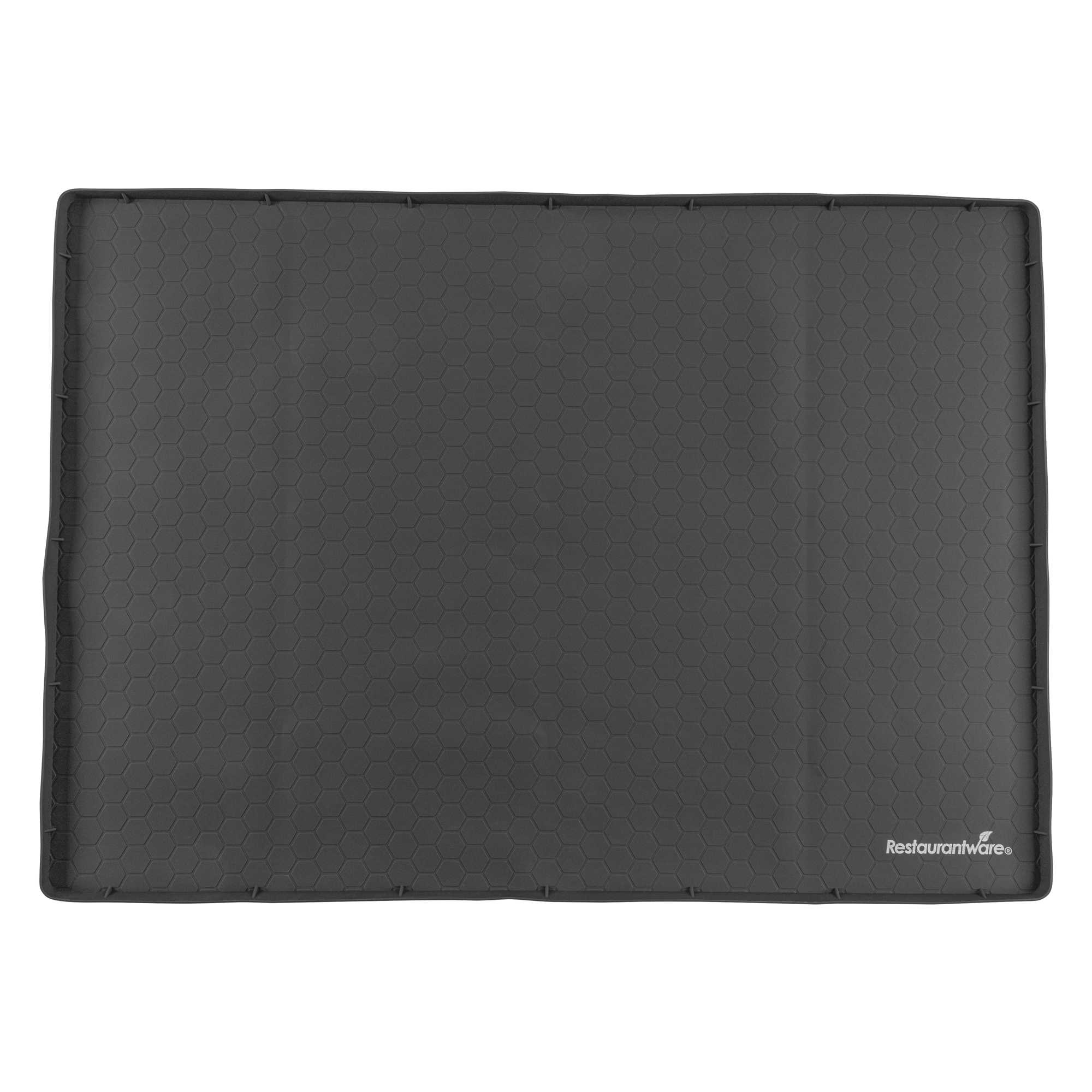 Comfy Grip Rectangle Black Silicone Under Sink Mat - 31" × 22" - 1 count box