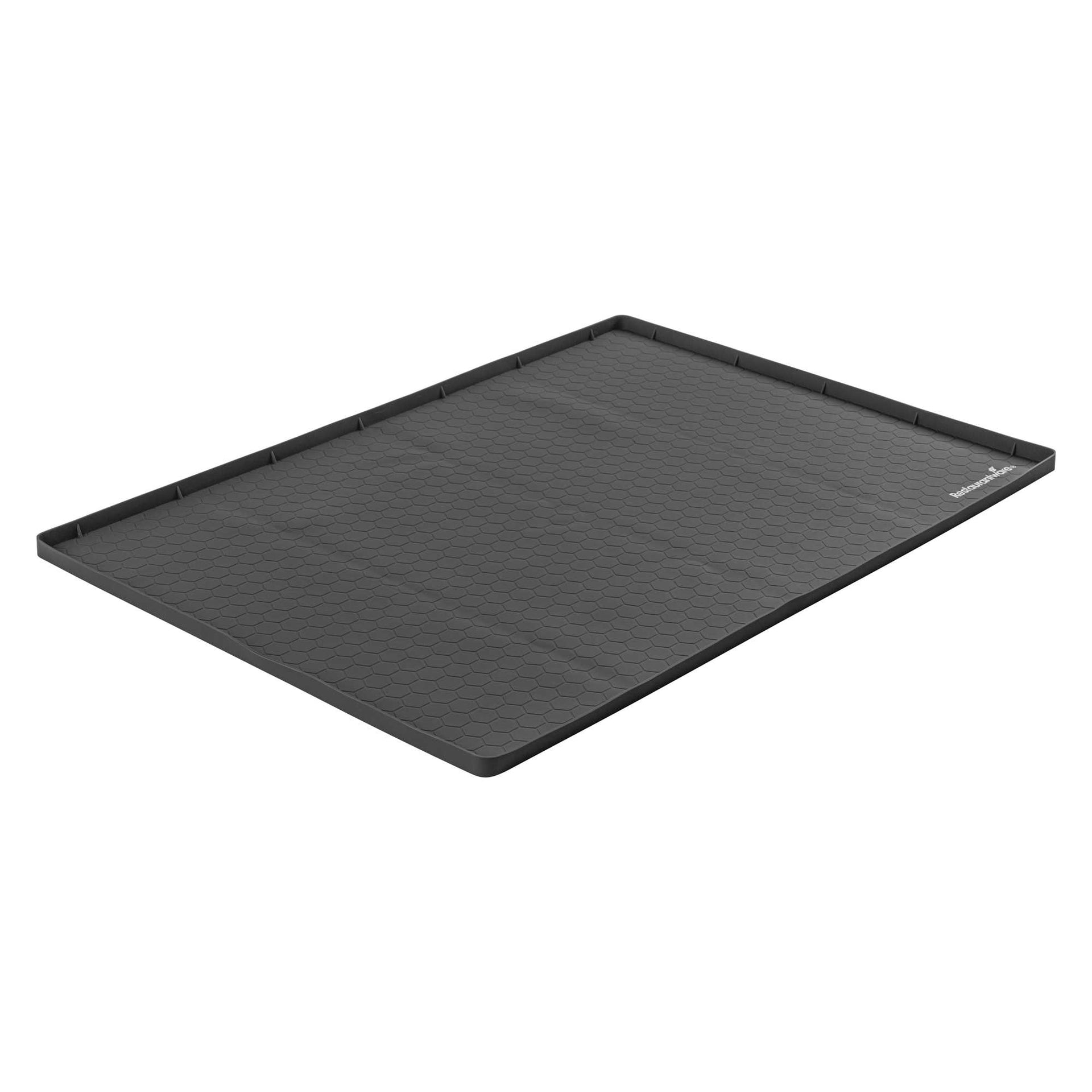 Comfy Grip Rectangle Black Silicone Under Sink Mat - 31" x 22" - 1 count box