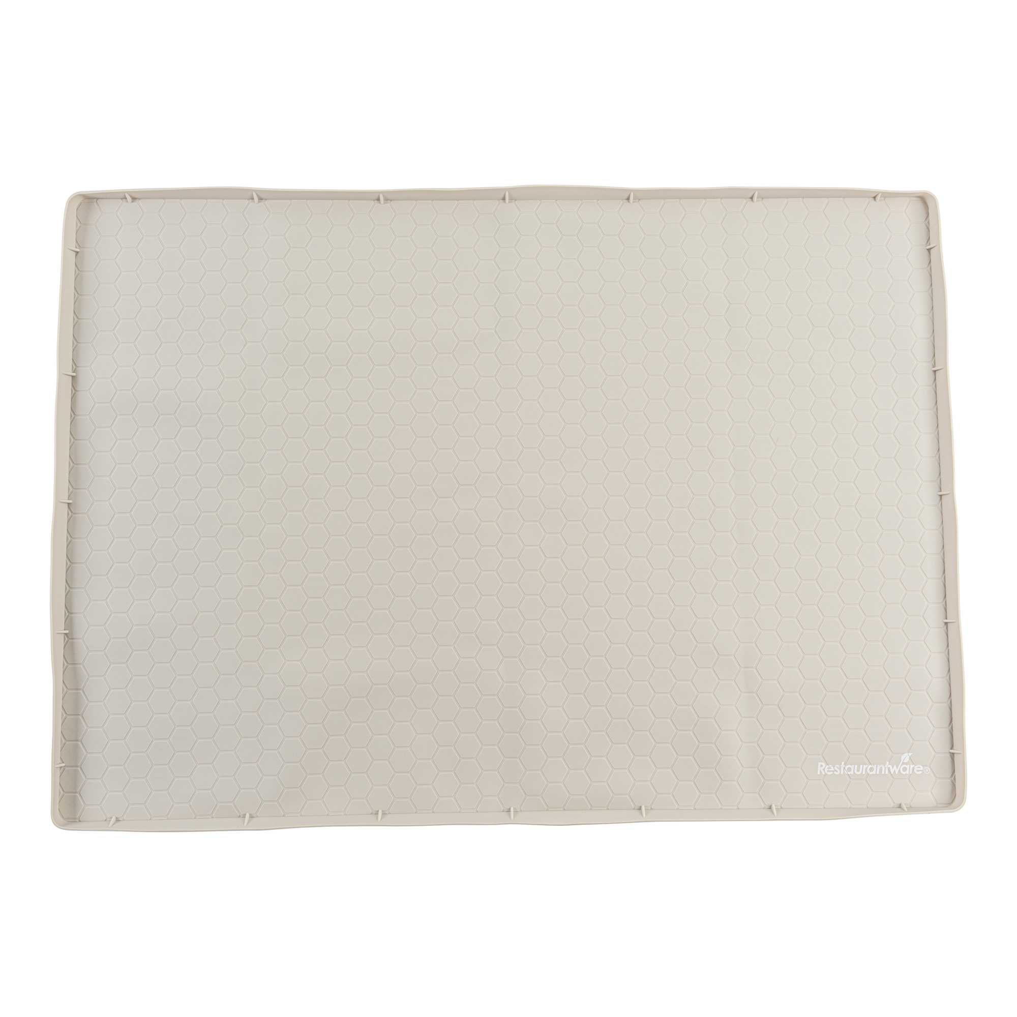 Comfy Grip Rectangle Beige Silicone Under Sink Mat - 31" × 22" - 1 count box