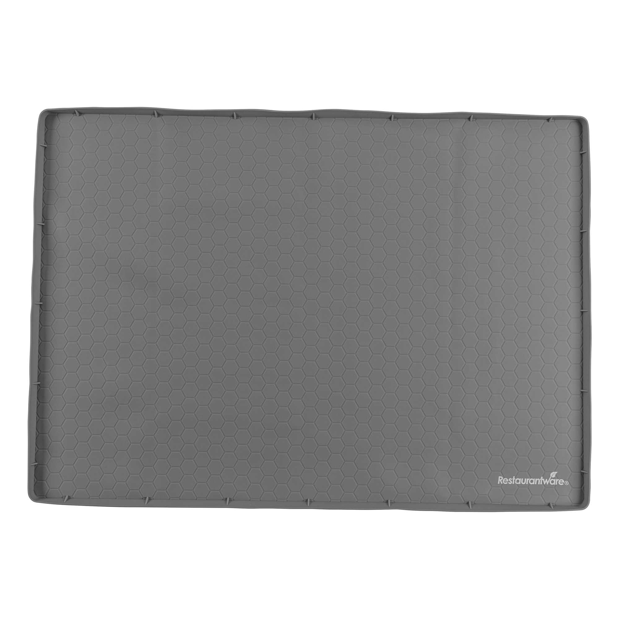 Comfy Grip Rectangle Dark Gray Silicone Under Sink Mat - 31" × 22" - 1 count box