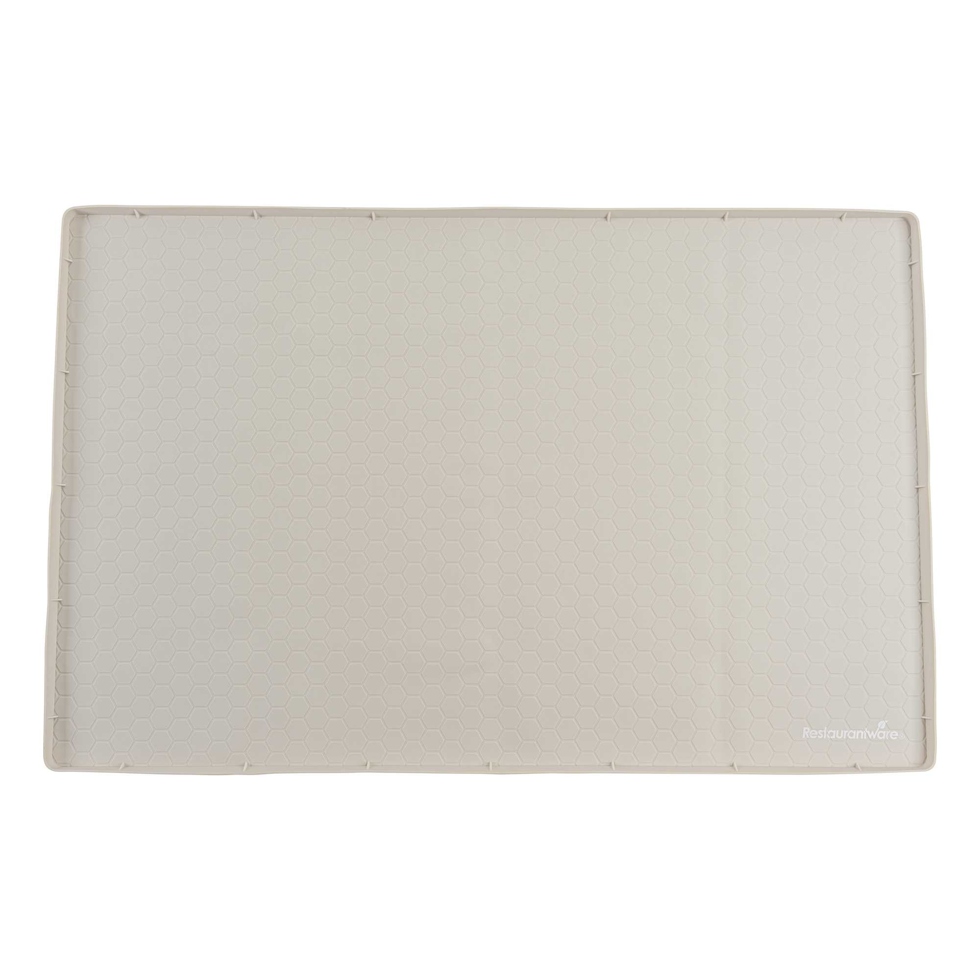 Comfy Grip Rectangle Beige Silicone Under Sink Mat - 34" × 22" - 1 count box
