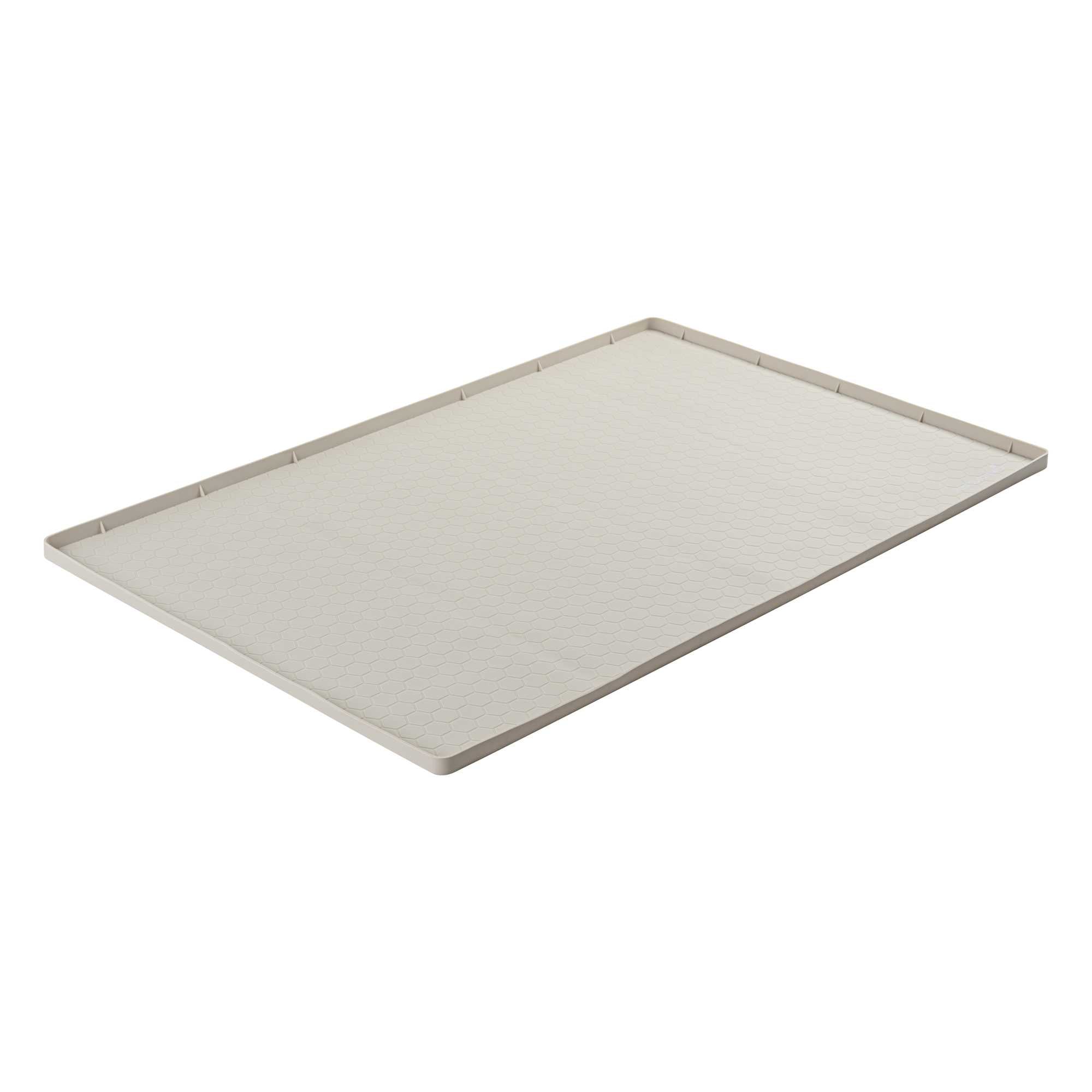 Comfy Grip Rectangle Beige Silicone Under Sink Mat - 34" × 22" - 1 count box