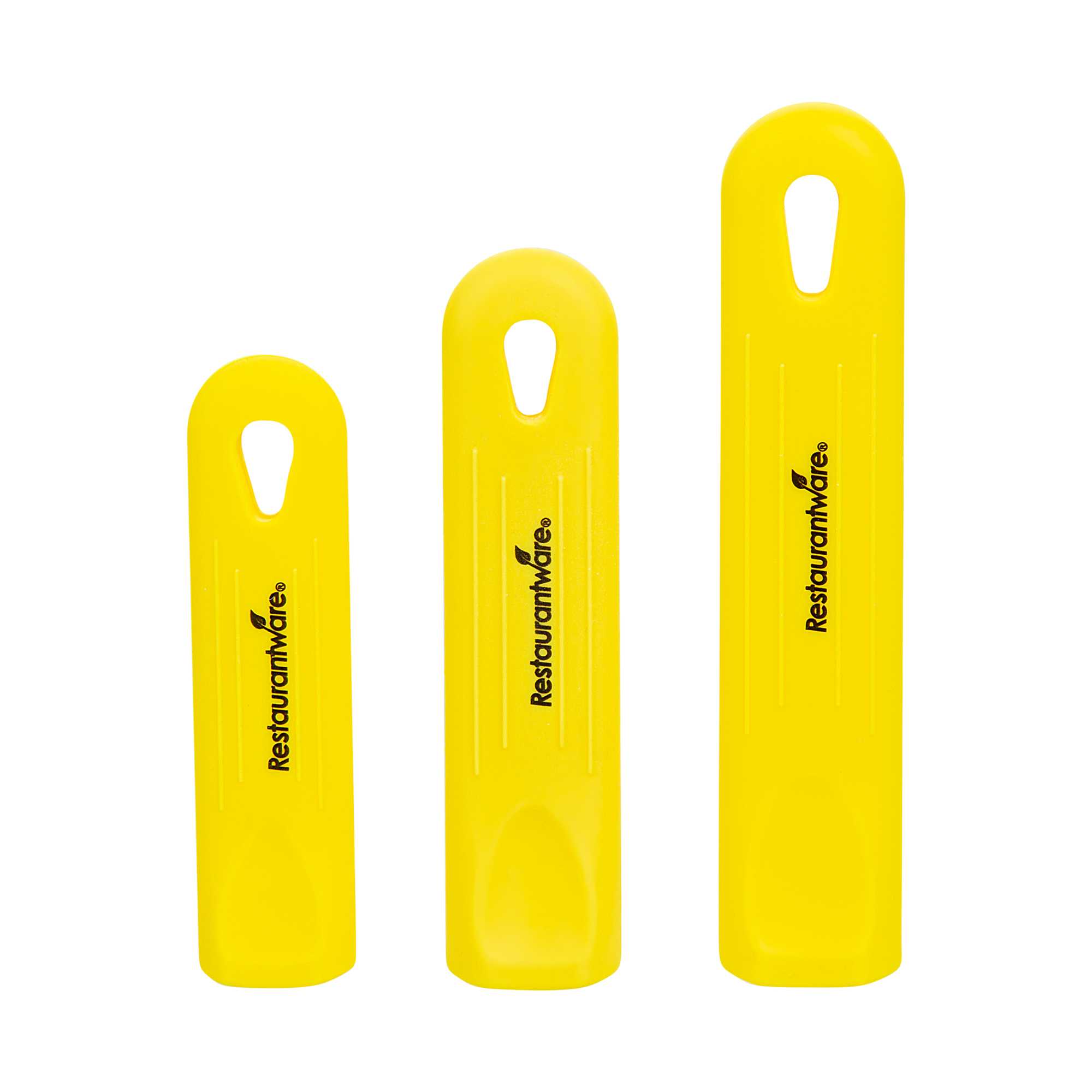 Met Lux 3-Piece Yellow Silicone Removable Pan Handle Sleeve Set - For 2.75 to 10 qt Aluminum Sauce Pans, 7" to 14" Fry Pans - 1 count box