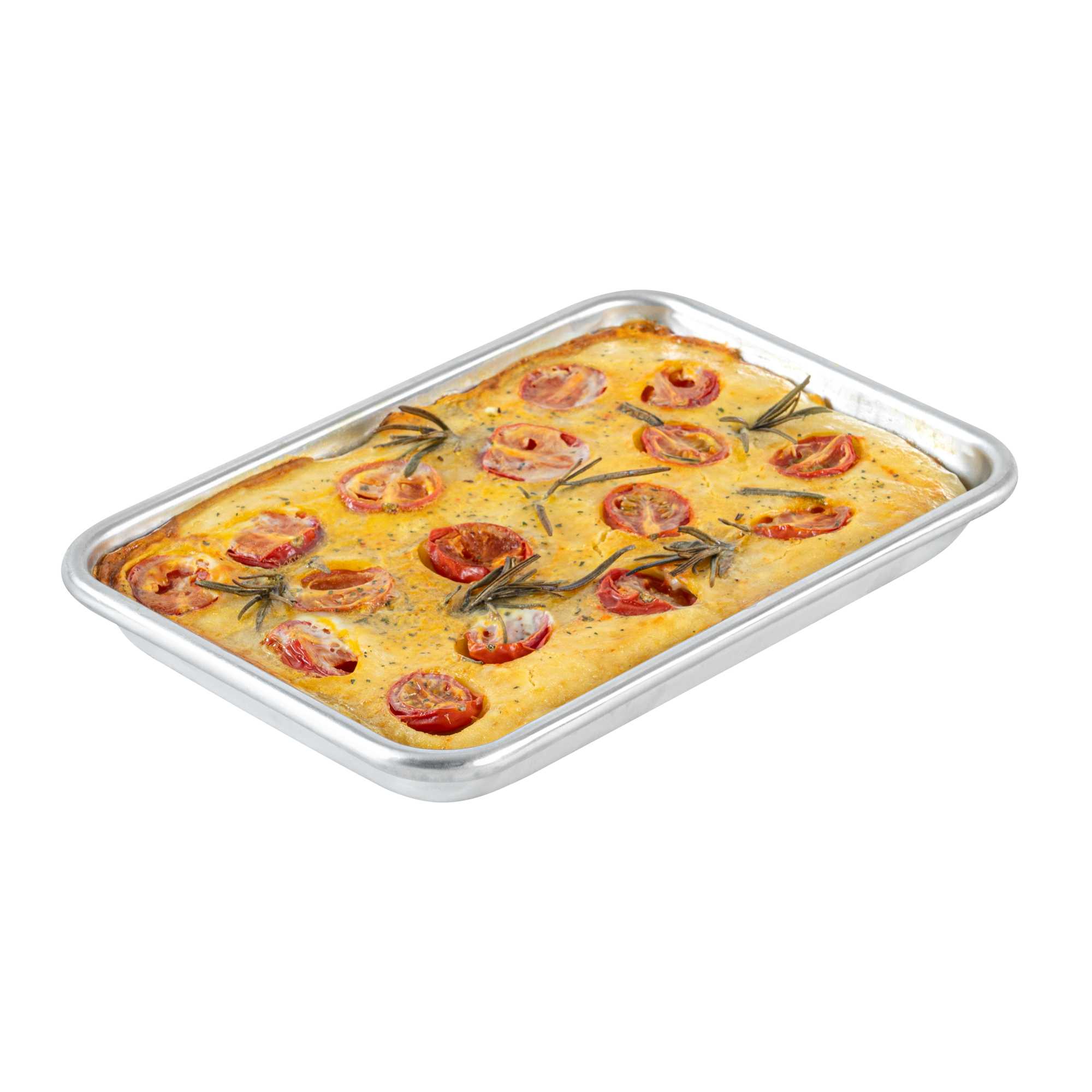 Met Lux 19-gauge 1/8 Size Aluminum Bun / Sheet Pan - Wire-Reinforced Beaded Rim - 6 1/2" × 9 1/2" × 1" - 12 Count Box