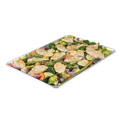 Met Lux 12-gauge Full Size Aluminum Bun / Sheet Pan - Heavy -Duty, Open Beaded Rim - 18