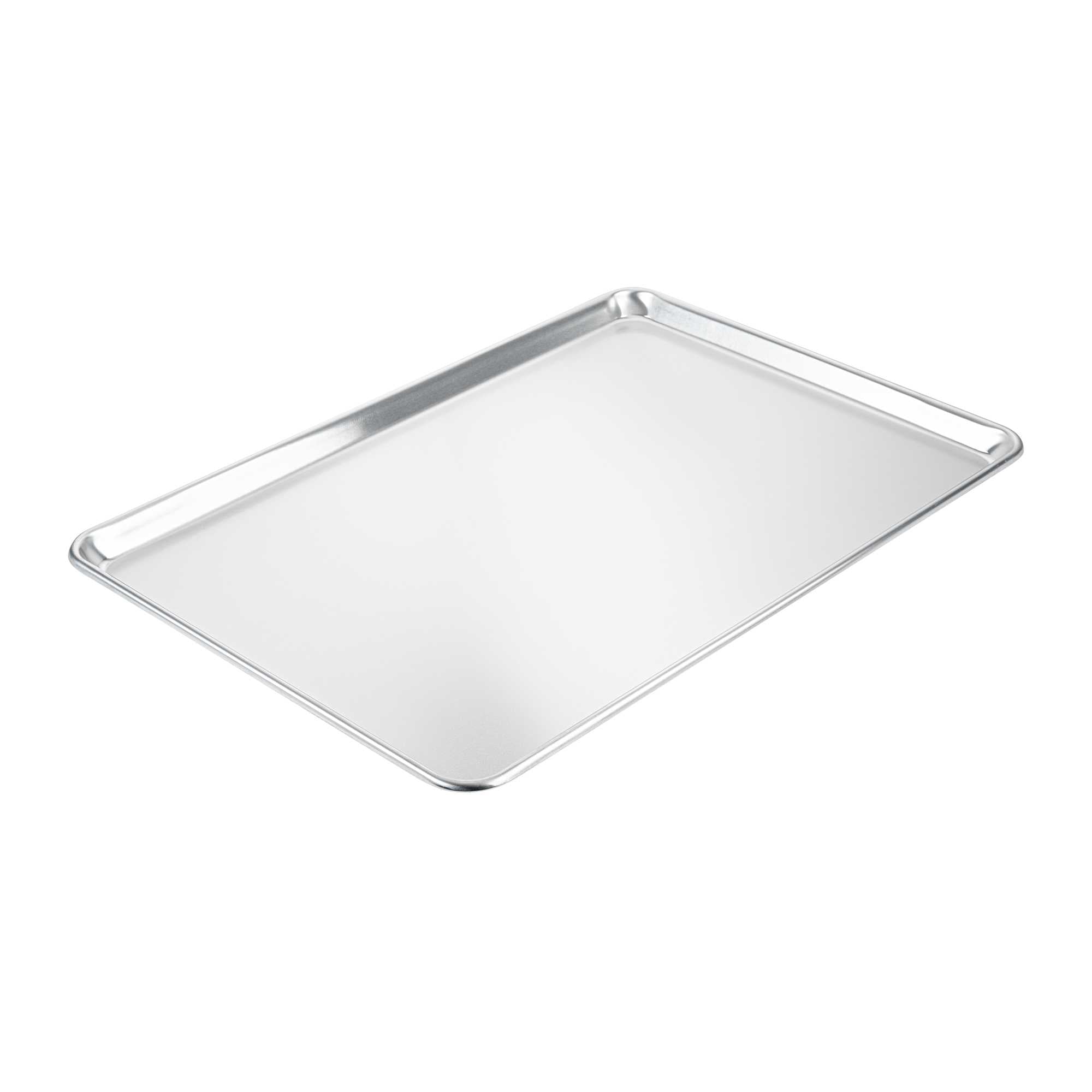 Met Lux 12-gauge Full Size Aluminum Bun / Sheet Pan - Heavy -Duty, Open Beaded Rim - 18" × 26" × 1" - 12 Count Box