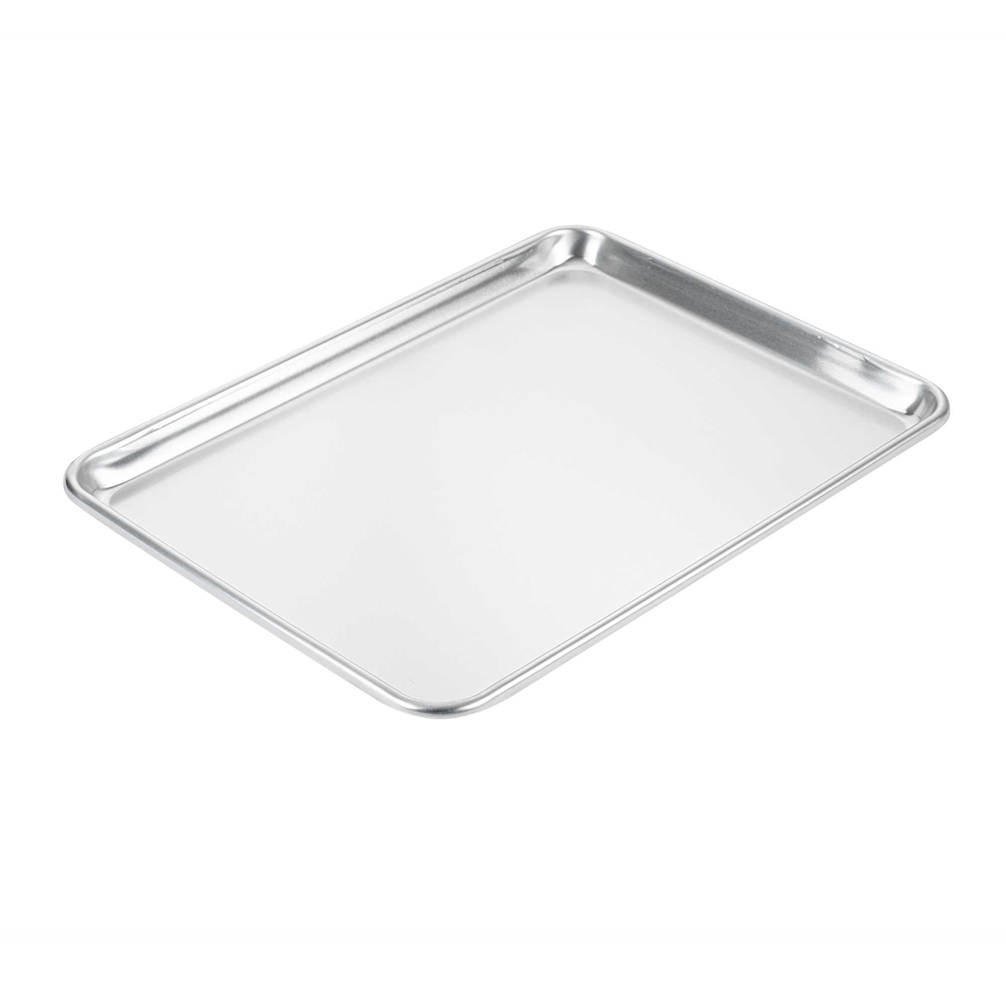Met Lux 12-gauge Half Size Aluminum Bun / Sheet Pan - Heavy -Duty, Open Beaded Rim - 13" × 18" × 1" - 12 Count Box