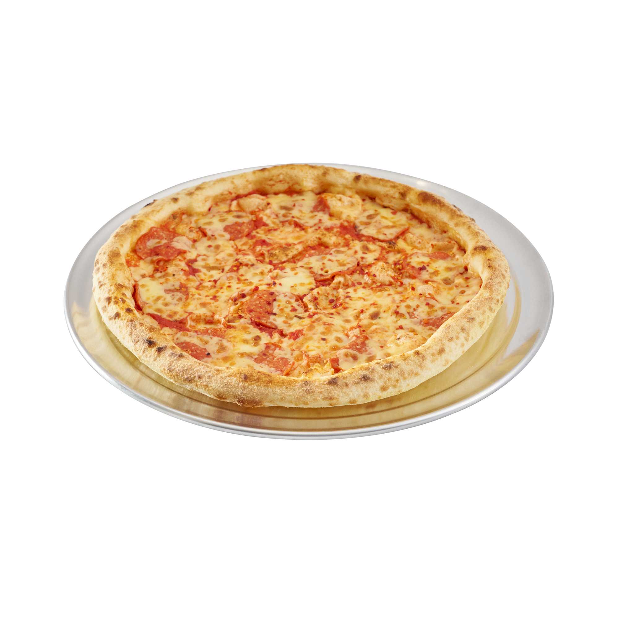 Pizzaly Aluminum Wide Rim Pizza Pan - 13" × 13" - 72 count box