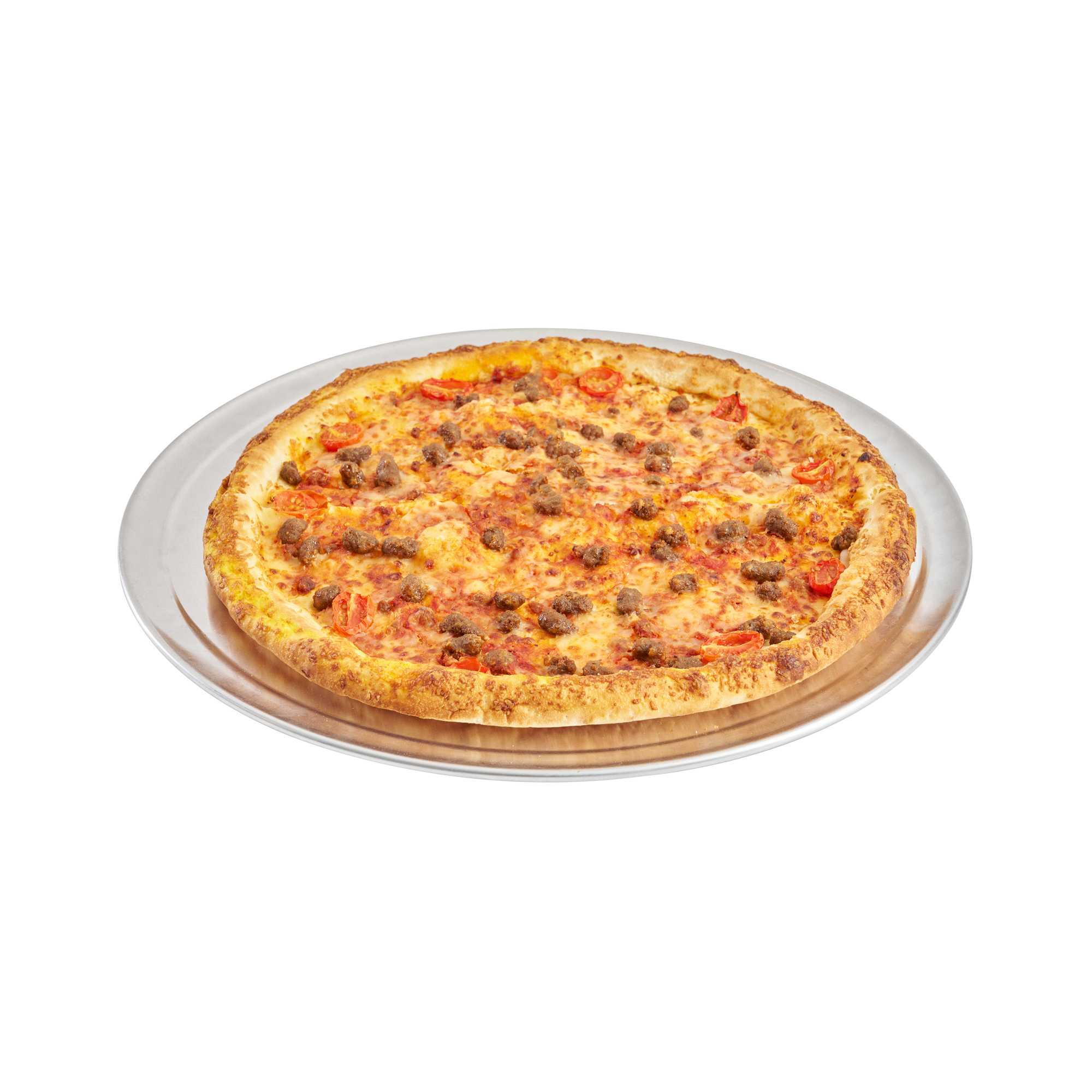 Pizzaly Aluminum Wide Rim Pizza Pan - 17" × 17" - 36 count box