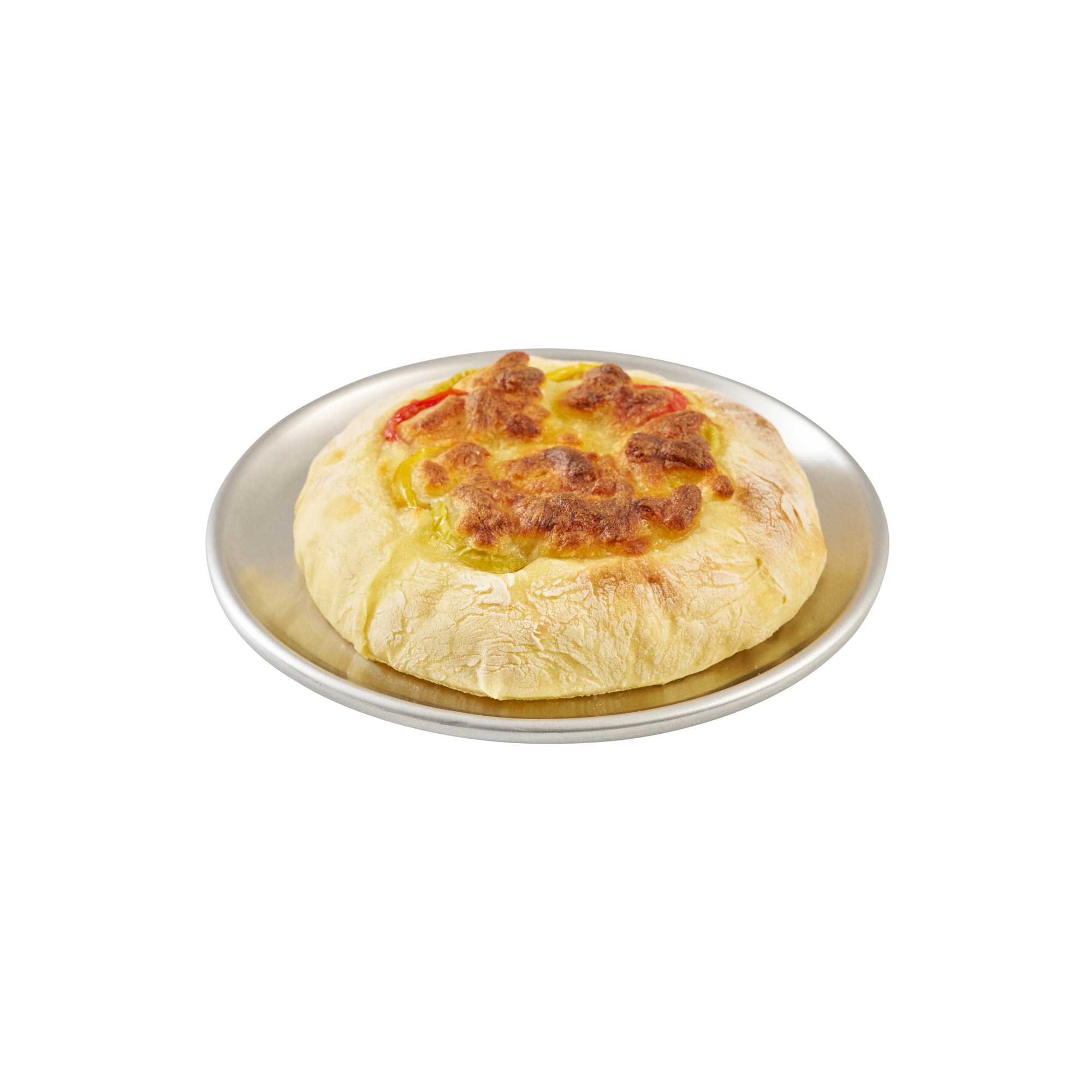 Pizzaly Aluminum Coupe Pizza Pan - 6" × 6" - 144 count box