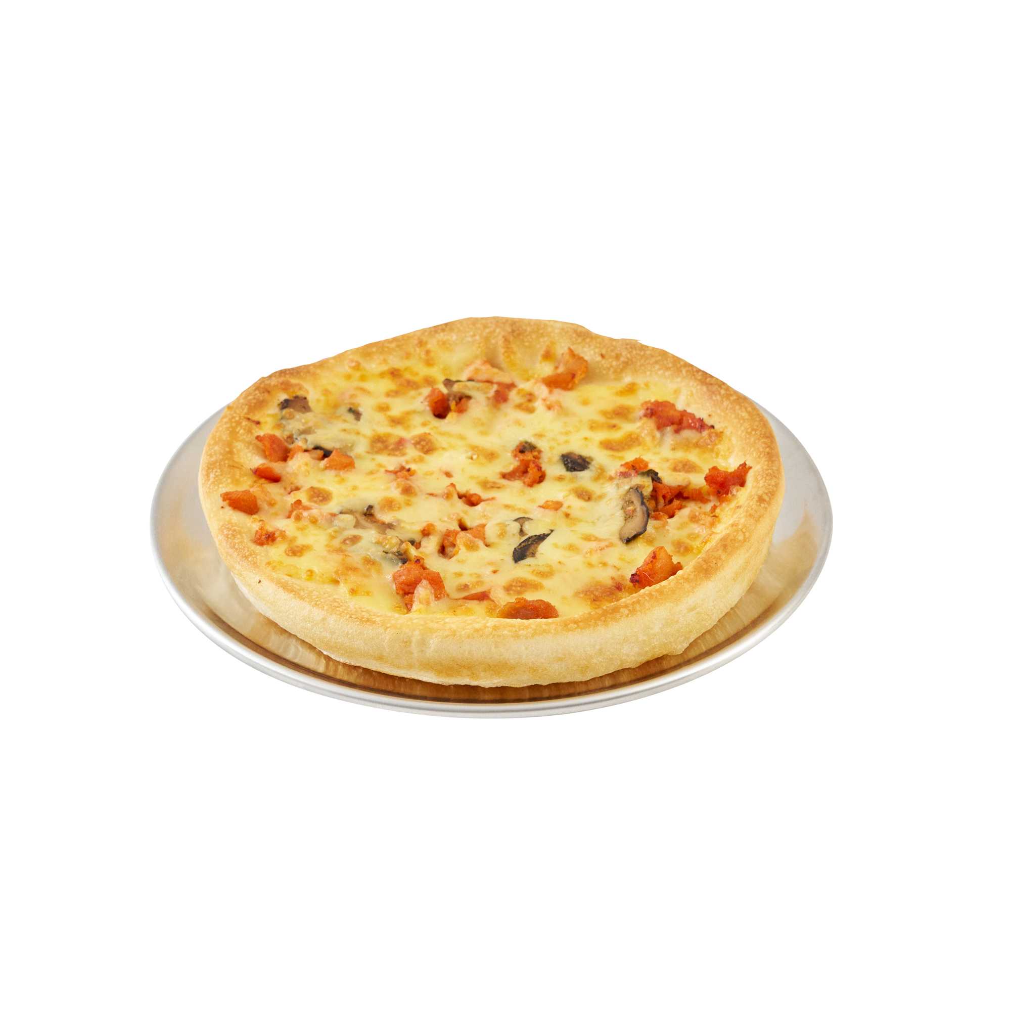Pizzaly Aluminum Coupe Pizza Pan - 9" × 9" - 144 count box