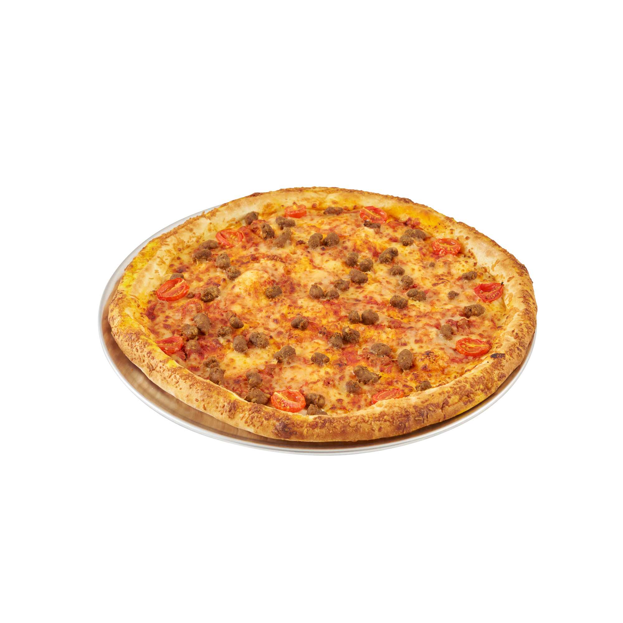 Pizzaly Aluminum Coupe Pizza Pan - 15" × 15" - 72 count box