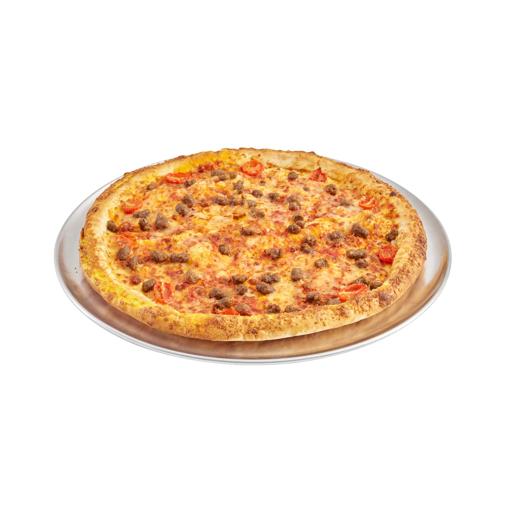 Pizzaly Aluminum Coupe Pizza Pan - 16" x 16" - 1 count box