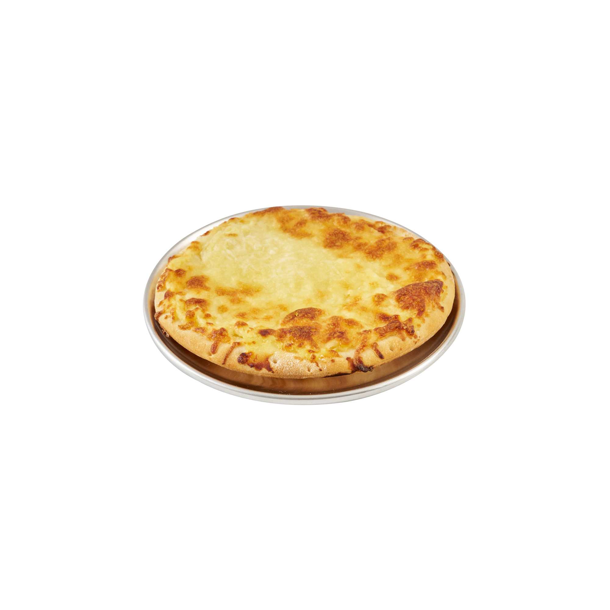 Pizzaly Aluminum Coupe Pizza Pan - 7" × 7" - 144 count box