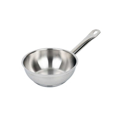 German Standard 1 qt Stainless Steel Saucier Pan - with Aluminum-Clad Bottom, Welded Hollow Handle - 1 count box