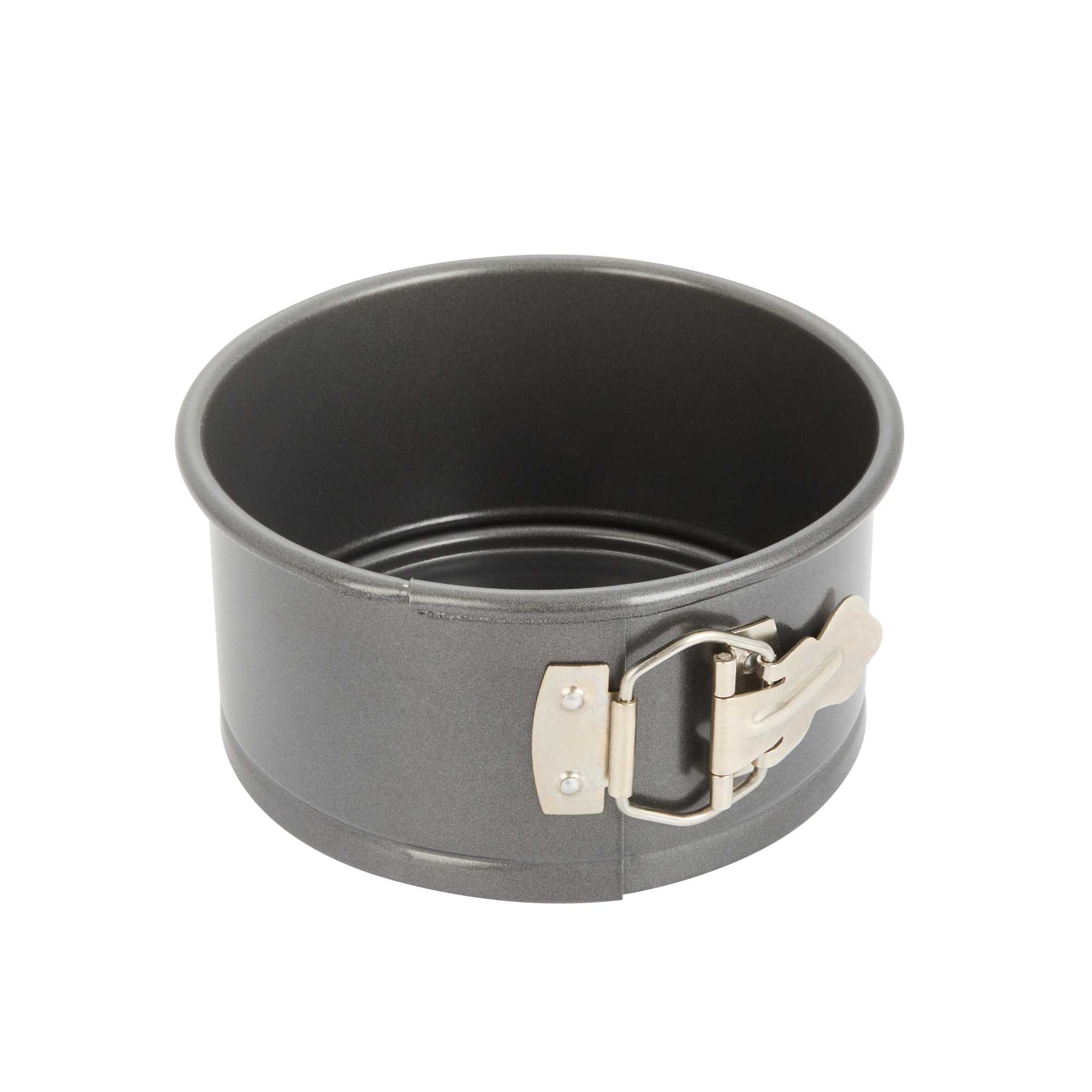 Pastry Tek Round Aluminized Steel Springfoam Cake Pan - Non-Stick - 6" × 6" × 3" - 12 count box