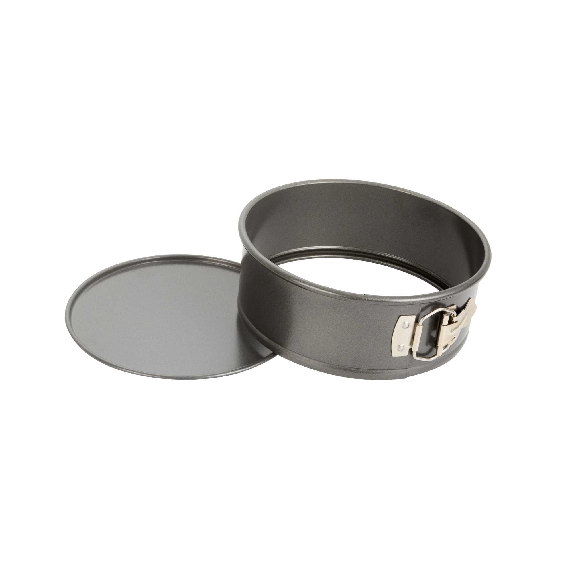 Pastry Tek Round Aluminized Steel Springfoam Cake Pan - Non-Stick - 8" × 8" × 3" - 12 count box