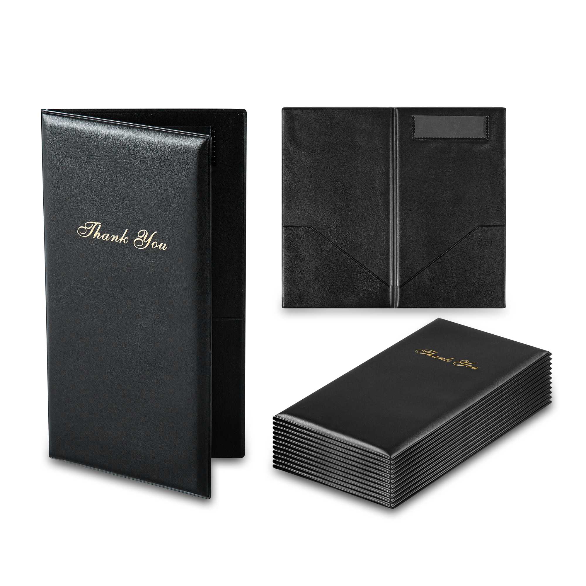Chef 101 Black Guest Check Presenter - 10 1/4" x 5 1/2" - 1 count box