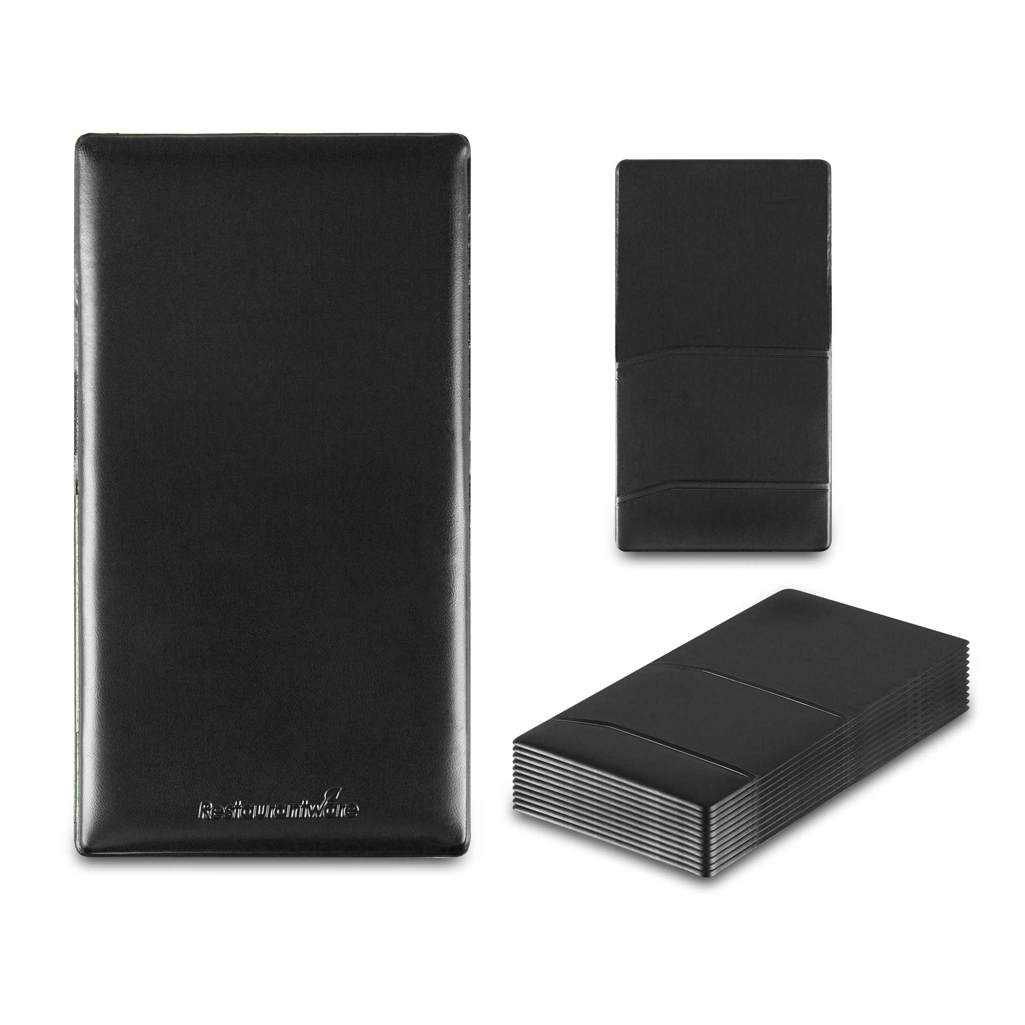 Chef 101 Black Single Panel Guest Check Presenter - 5" x 9" - 48 count box