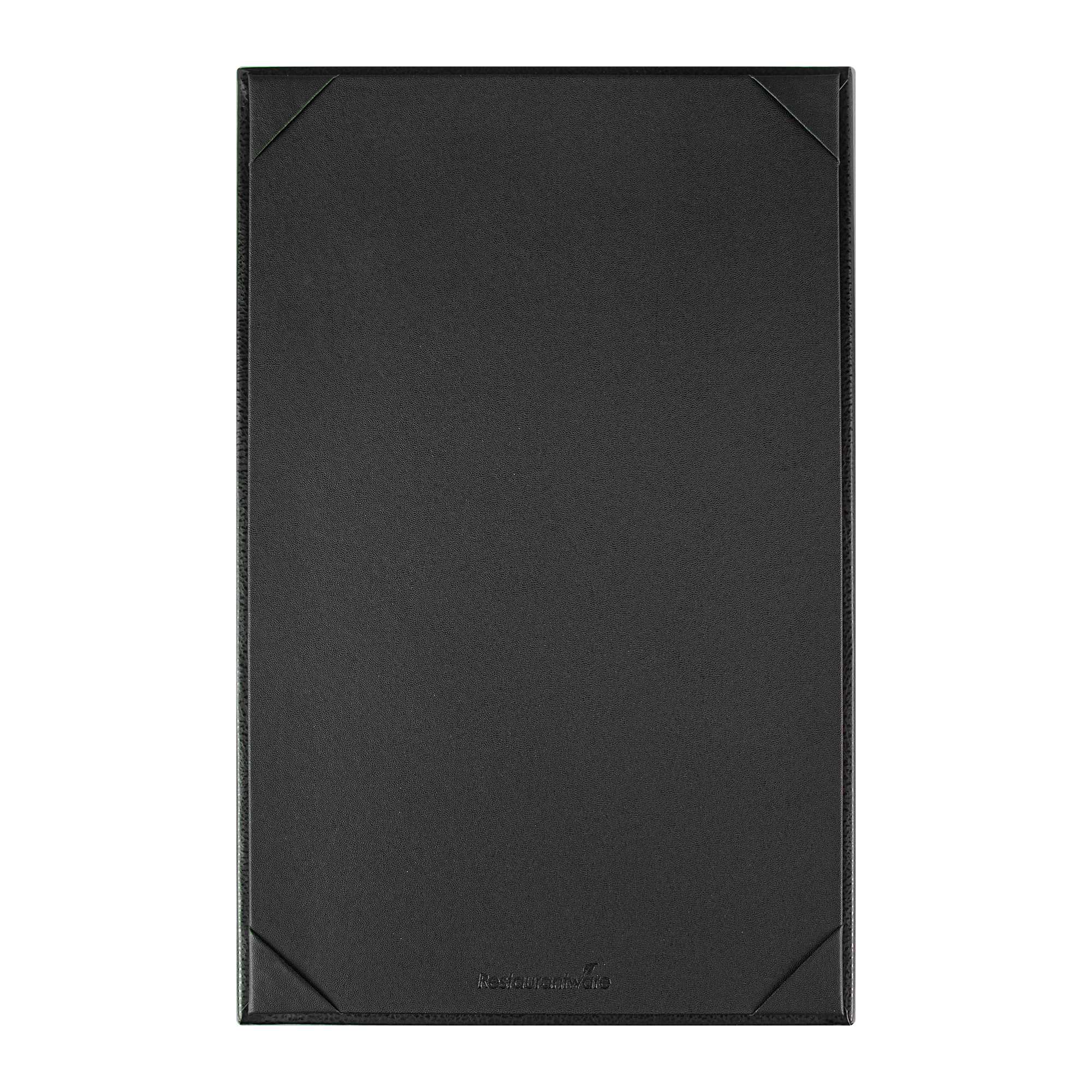 Chef 101 Black Vinyl Menu Board - Single Panel, 2-View - 8 1/2" x 14" - 24 count box