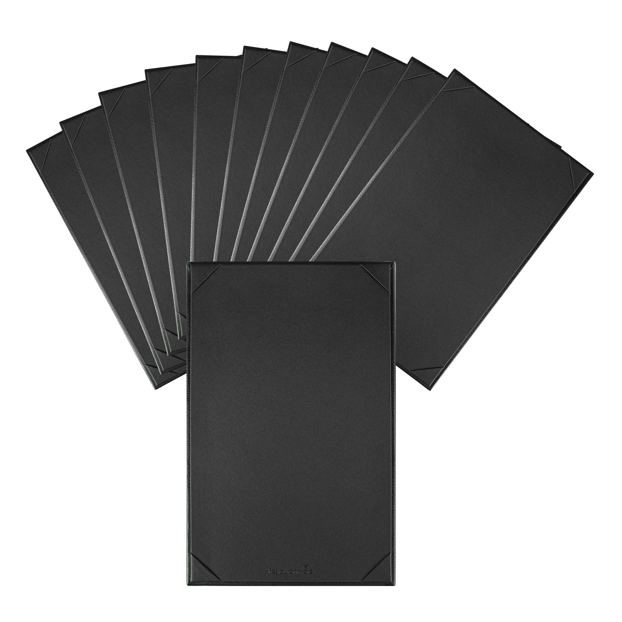 Chef 101 Black Vinyl Menu Board - Single Panel, 2-View - 8 1/2" x 14" - 24 count box